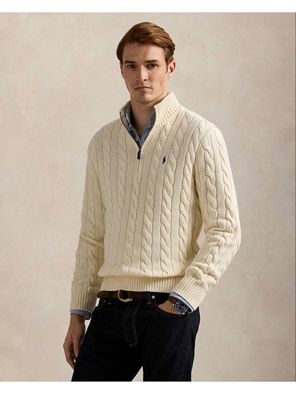 Polo Ralph Lauren Yarım Fermuar Triko Kazak