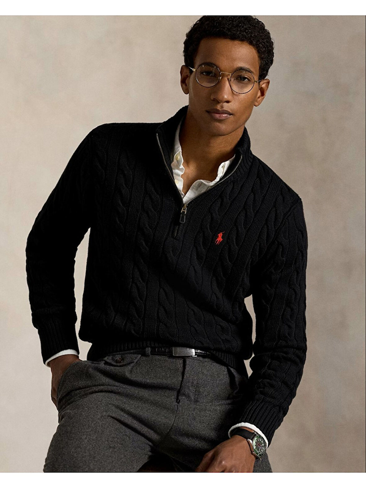 Polo Ralph Lauren Yarım Fermuar Triko Kazak