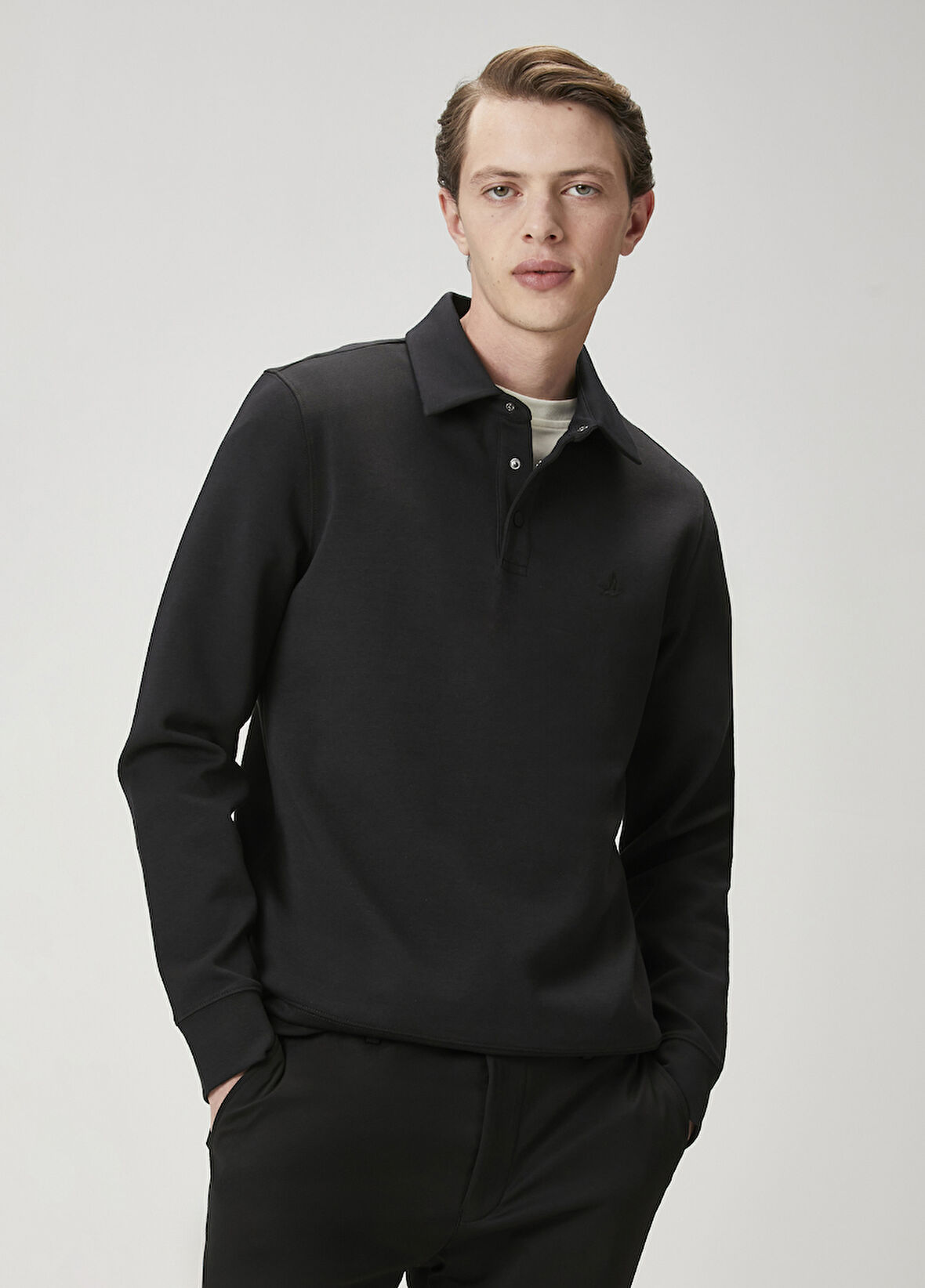 Beymen Club Comfort Fit Siyah Polo Sweatshirt