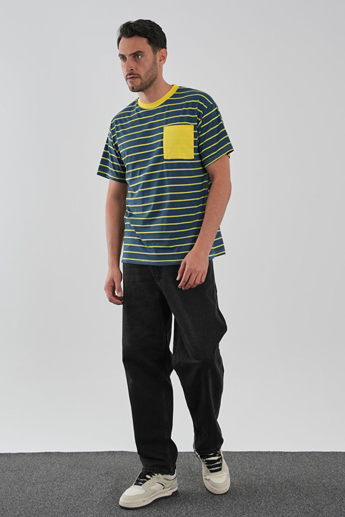 ALEXANDERGARDI Cep Detaylı Çizgili T-shirt