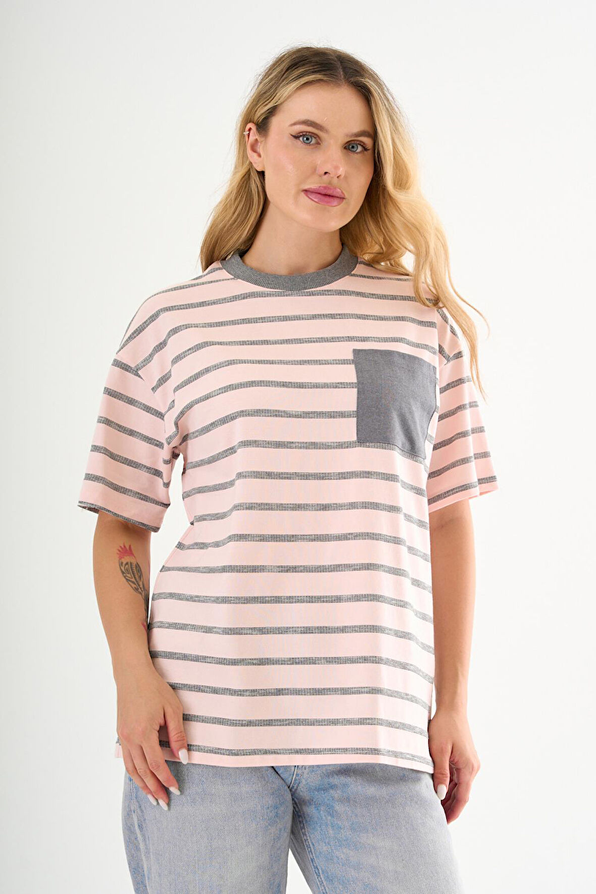 ALEXANDERGARDI Cep Detaylı Çizgili T-shirt