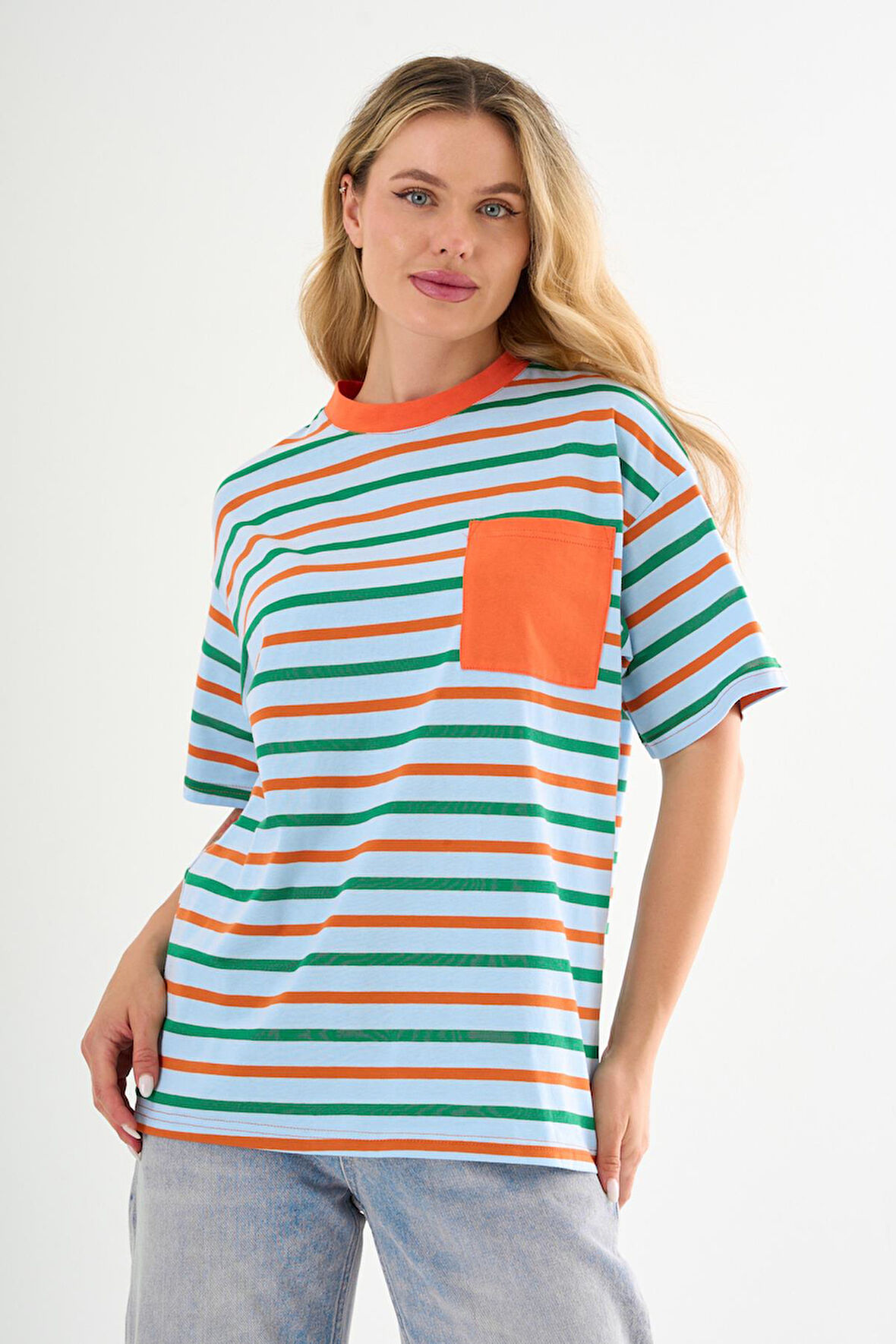 ALEXANDERGARDI Cep Detaylı Çizgili T-shirt