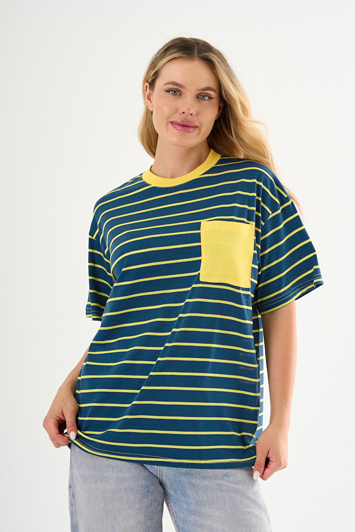 ALEXANDERGARDI Cep Detaylı Çizgili T-shirt