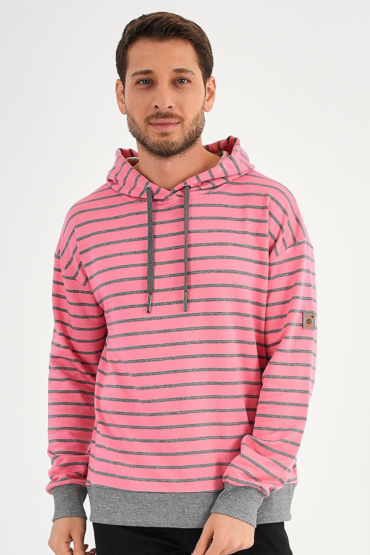 ALEXANDERGARDI ÇİZGİLİ KAPÜŞONLU SWEATSHIRT (UNX-00242)