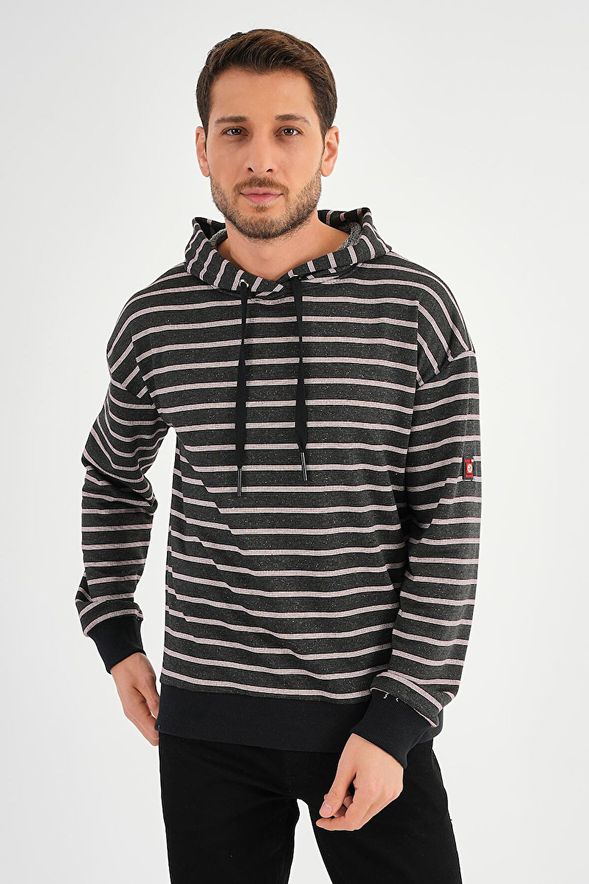 ALEXANDERGARDI ÇİZGİLİ KAPÜŞONLU SWEATSHIRT (UNX-00242)