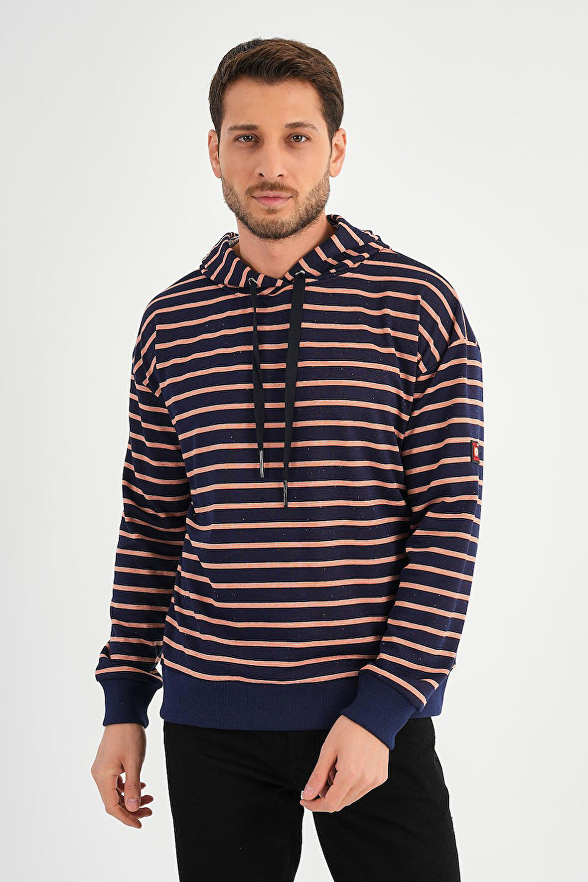 ALEXANDERGARDI ÇİZGİLİ KAPÜŞONLU SWEATSHIRT (UNX-00242)