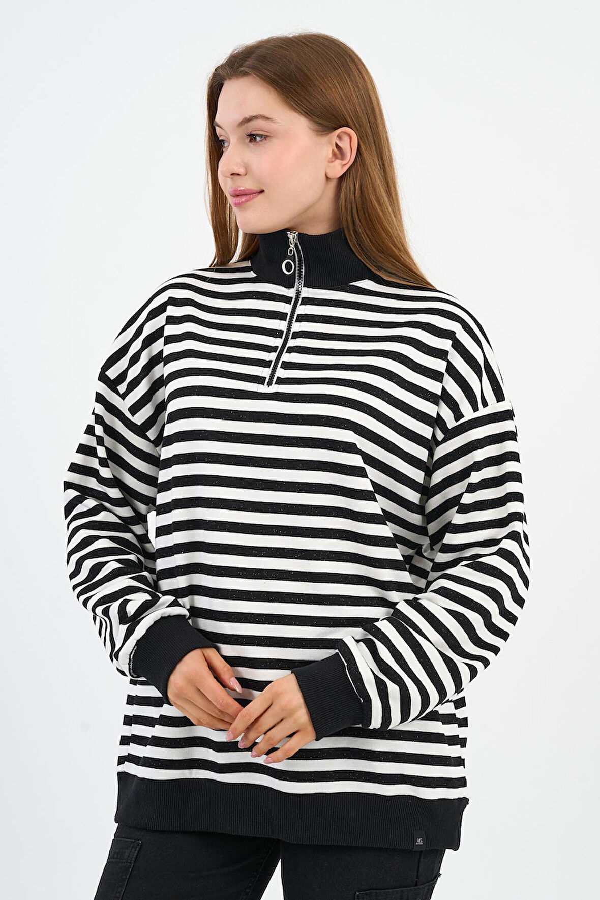 ALEXANDERGARDI DİK YAKA FERMUARLI SWEATSHIRT (UNX-00247-WN)