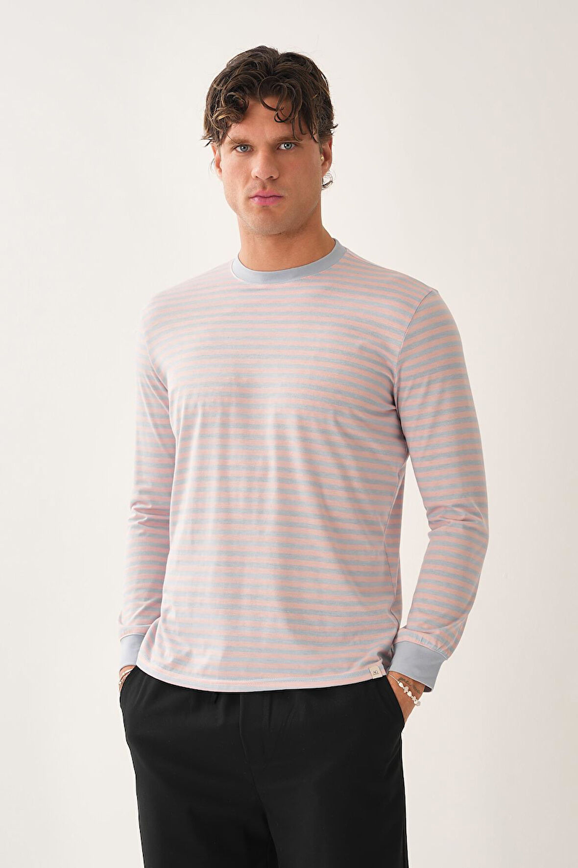 Çizgili Uzun Kollu T-Shirt