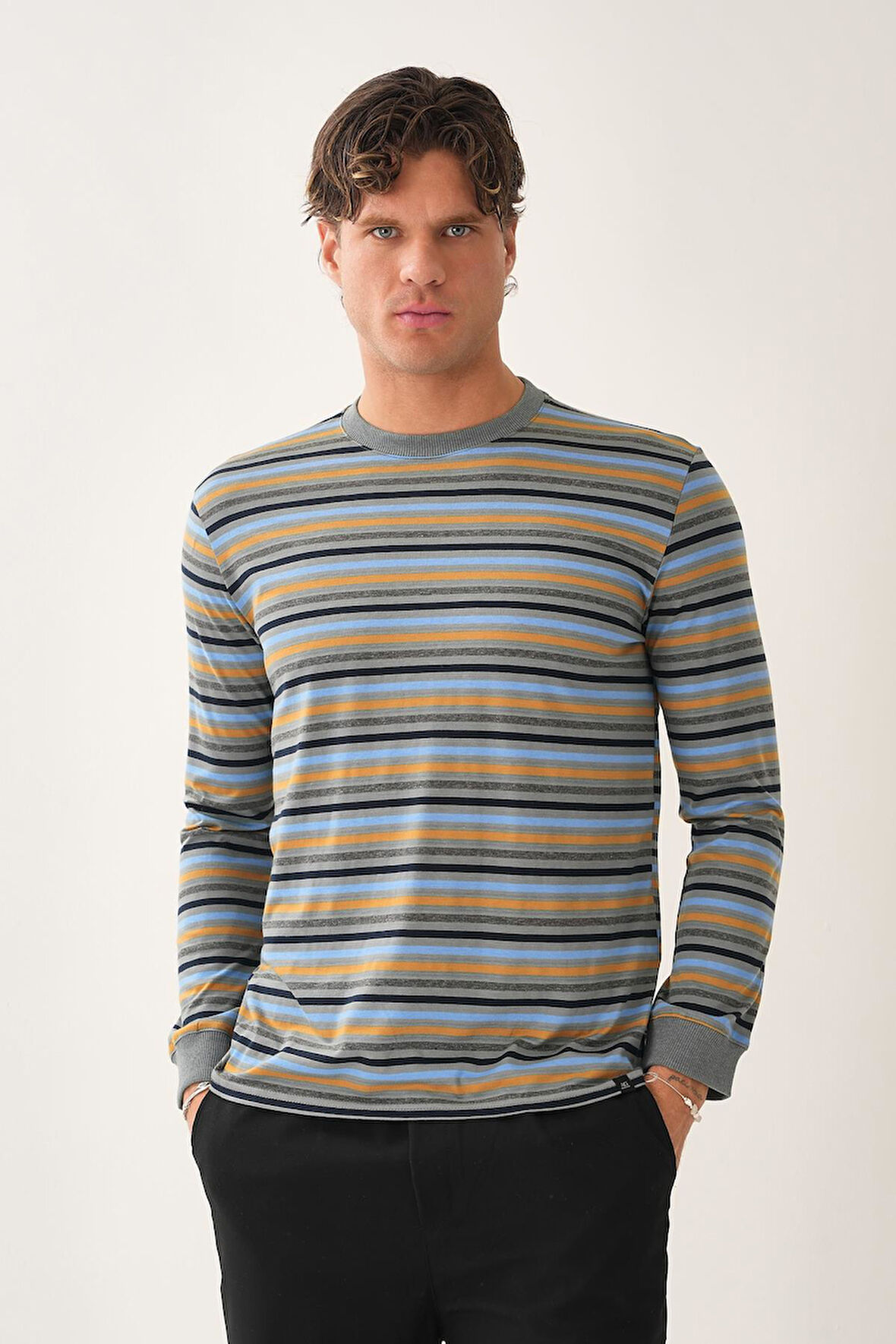 Çizgili Uzun Kollu T-Shirt