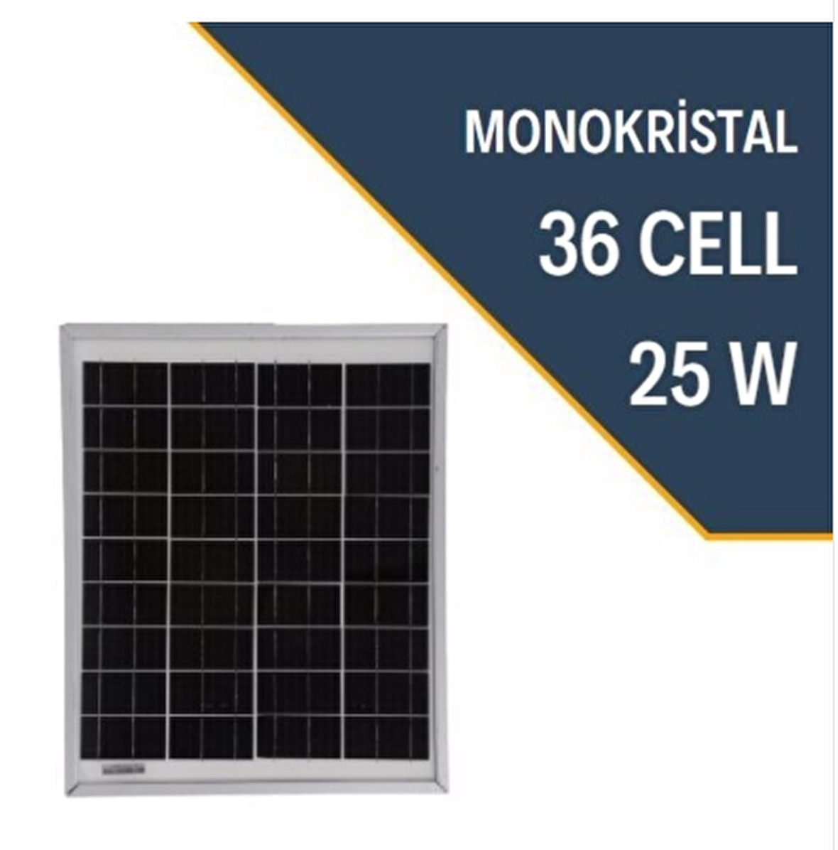 URETECH 25 WATT MONOKRİSTAL GÜNEŞ PANELİ