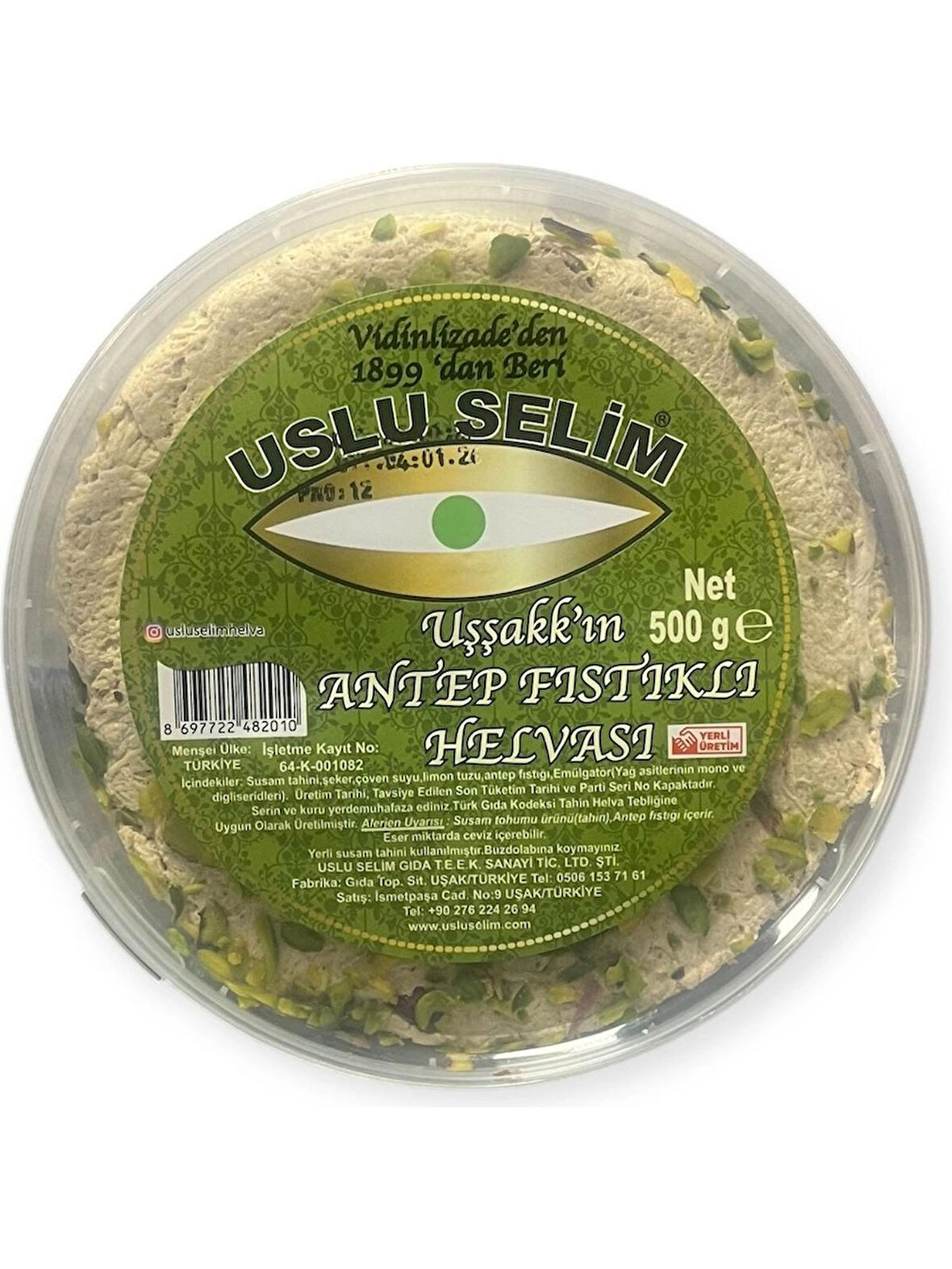 Antep Fıstıklı Helva 500 gr