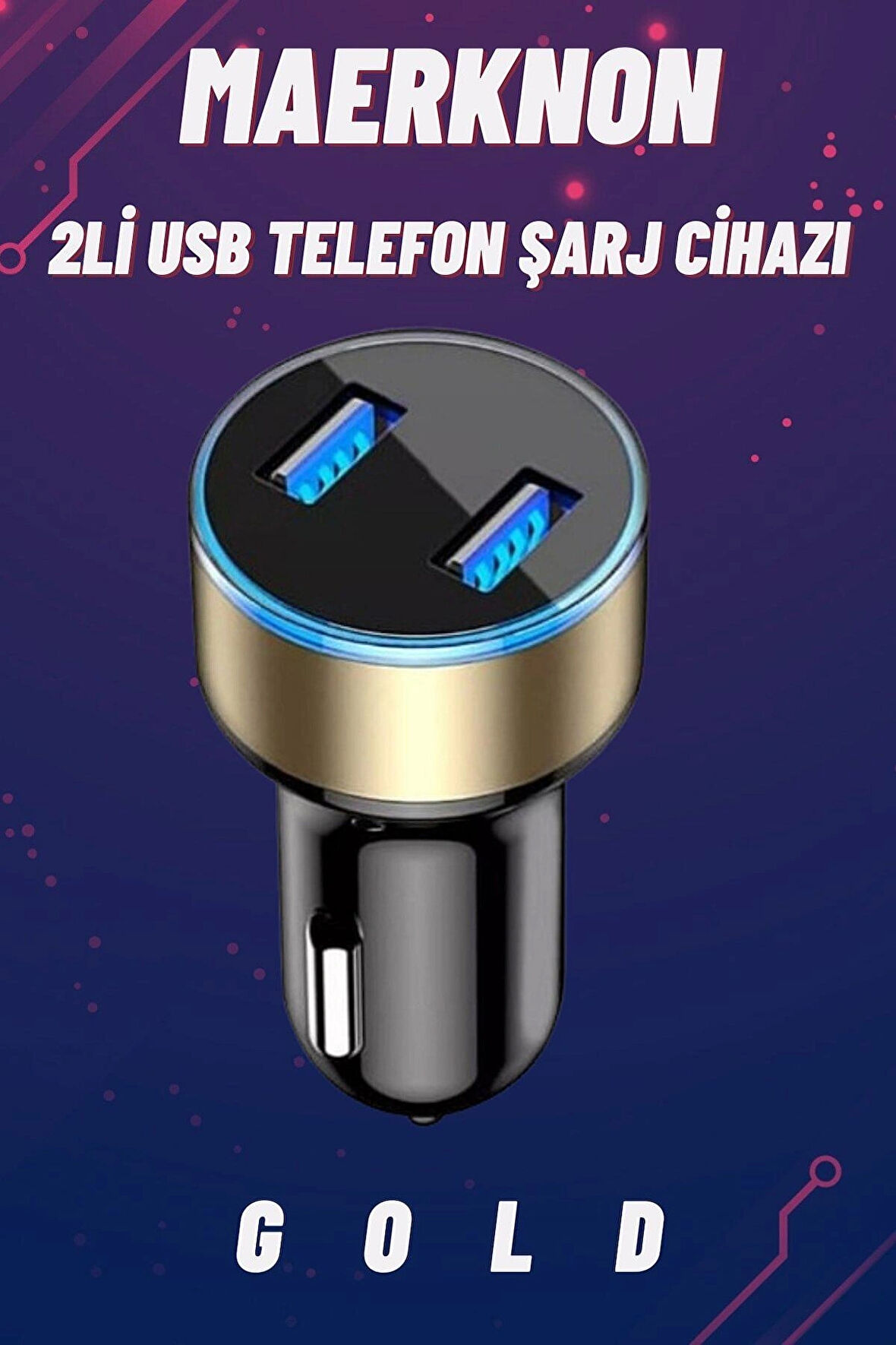 OTO TELEFON ŞARJ CİHAZI 2 Lİ USB