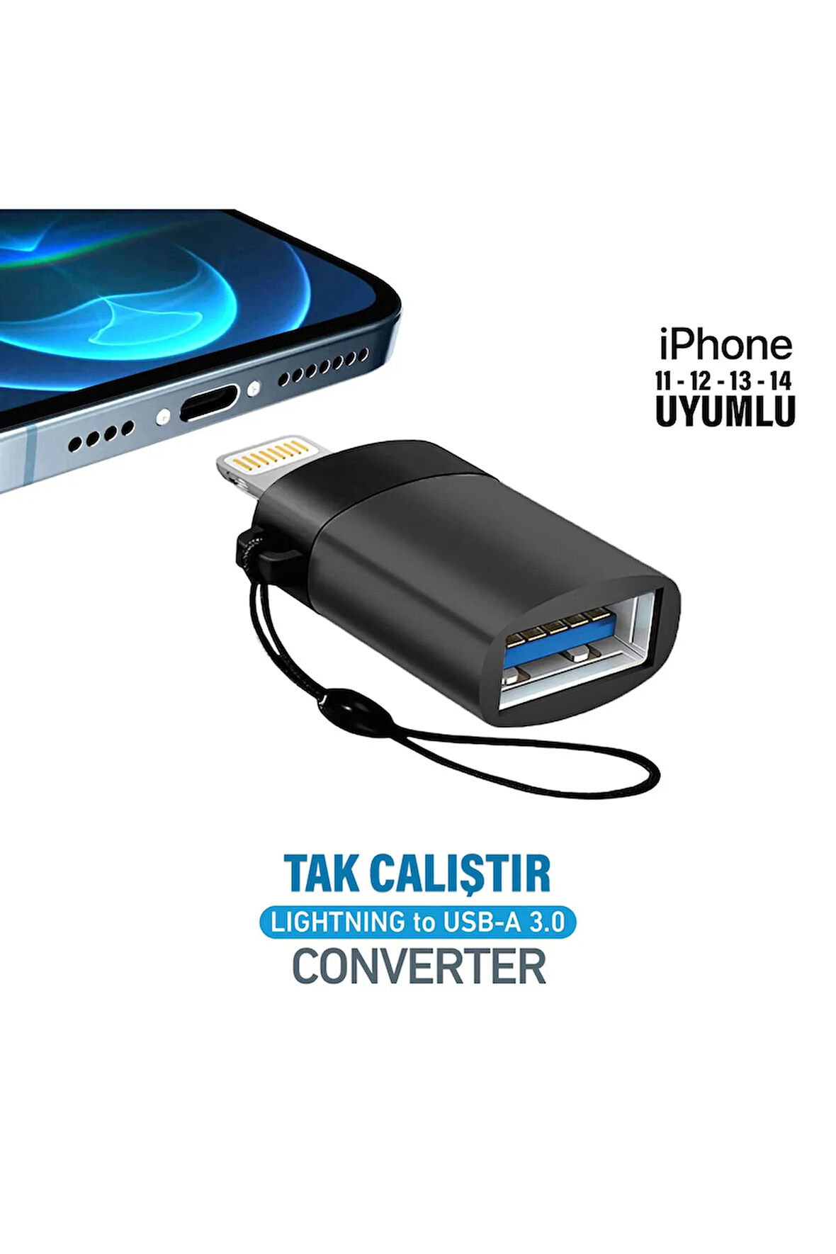 iPhone iPad USB Çevirici Dönüştürücü OTG Lightning - USB 3.0 Aktarıcı