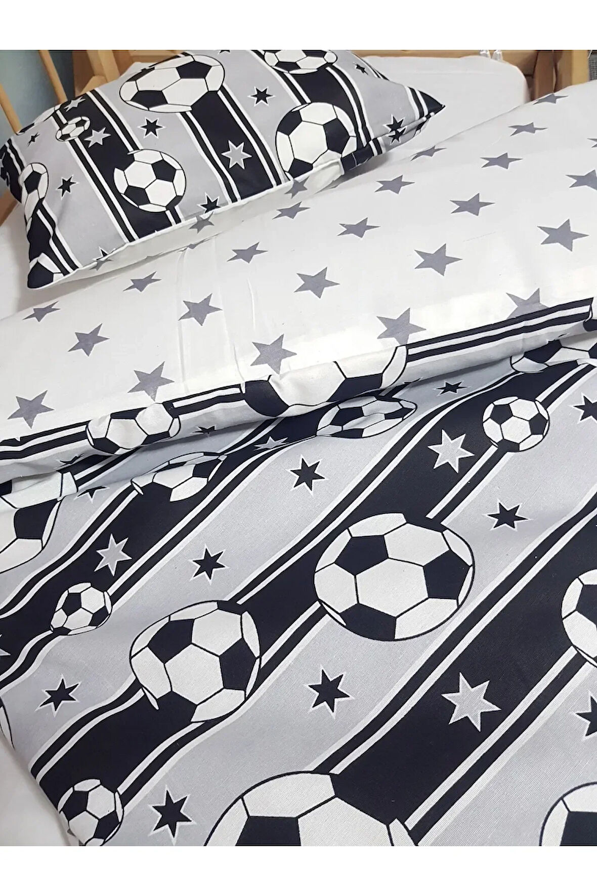 5 Parça 90x130 Bebek Uyku Seti - Taraftar Yorgan Yastık Çarşaf Takımı