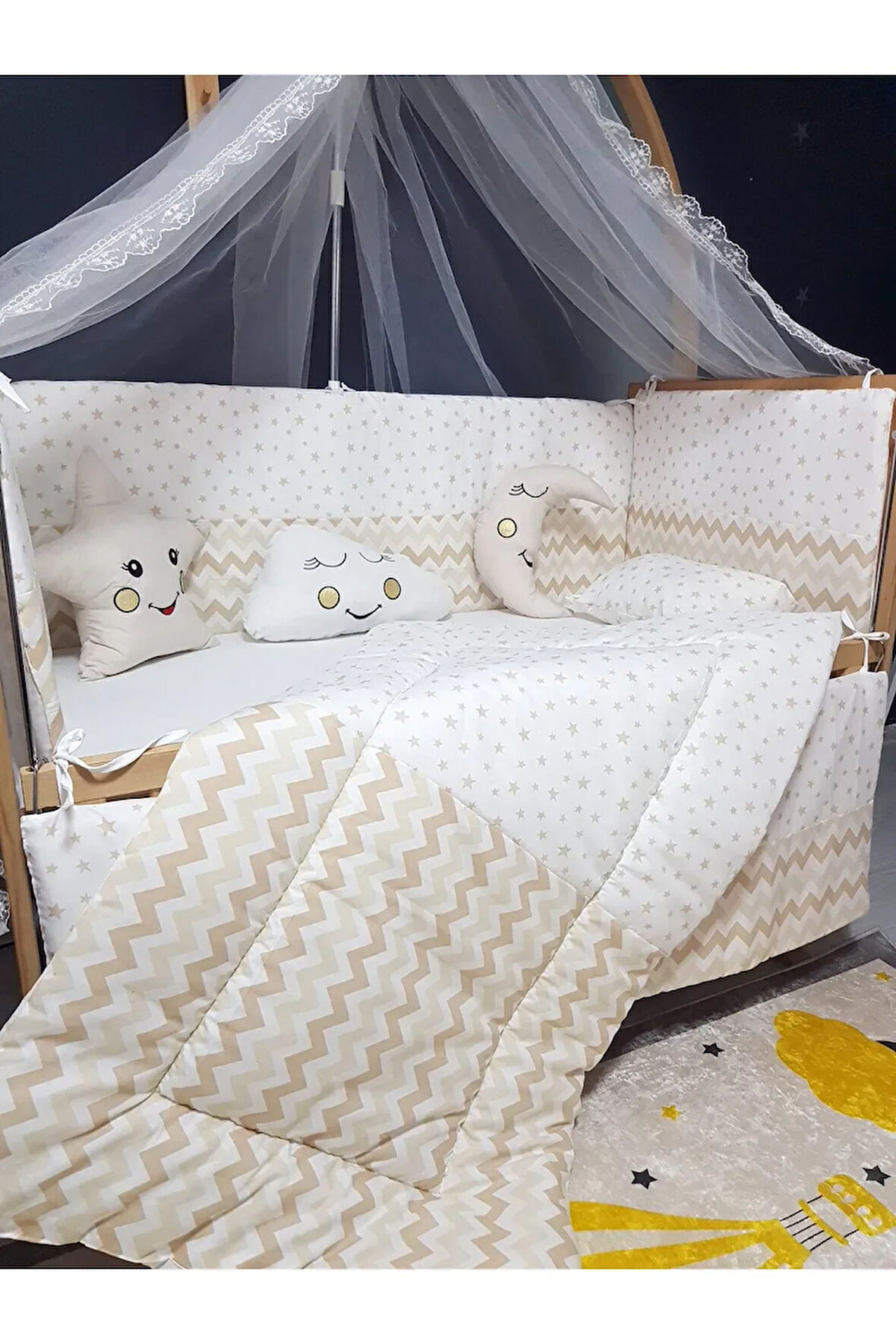 Bebek Uyku Seti 60x120 - Cibinlikli ve Aparatlı