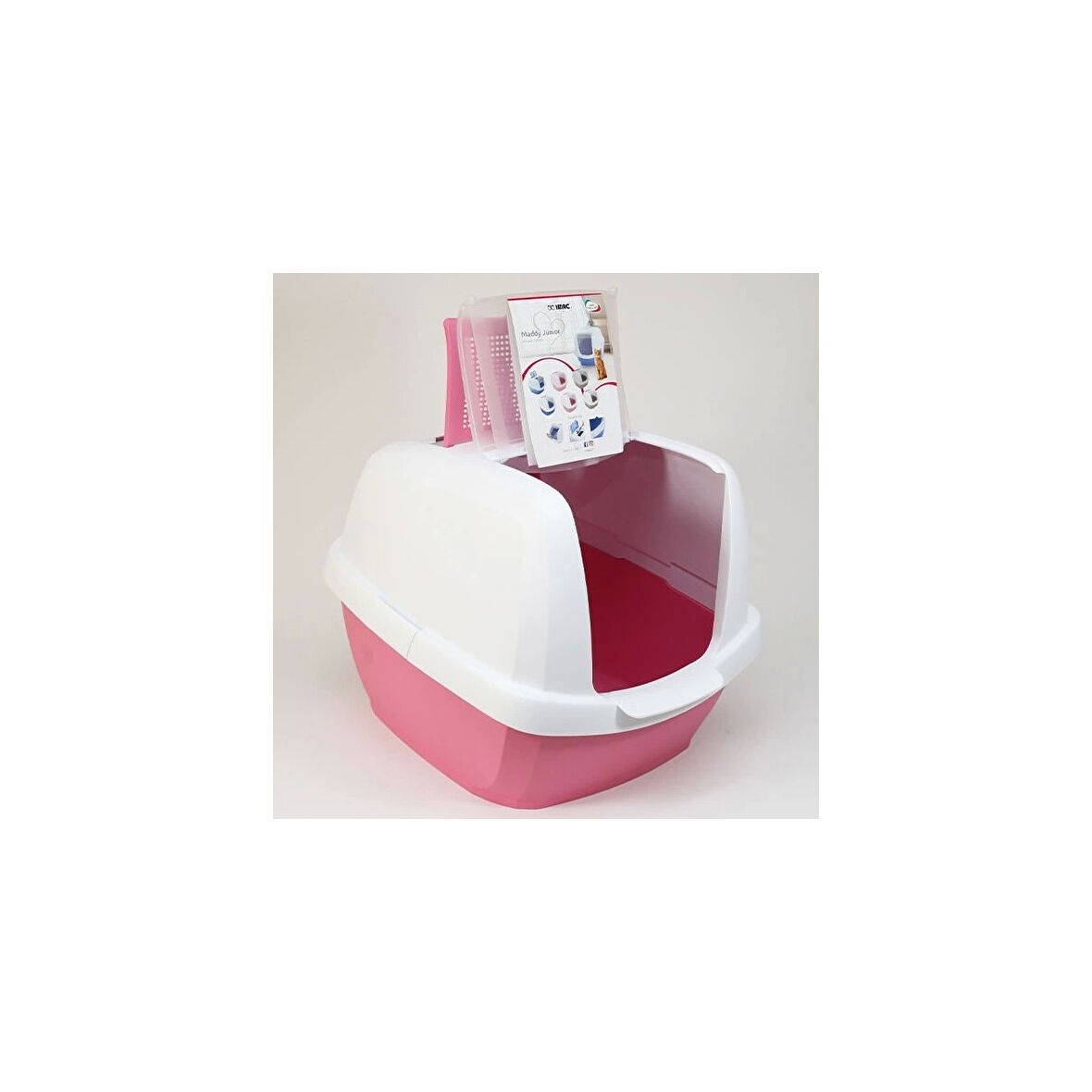 Imac Maddy Junior Üstü Açılır Kapalı Kedi Tuvaleti Pembe 57X43X41 cm