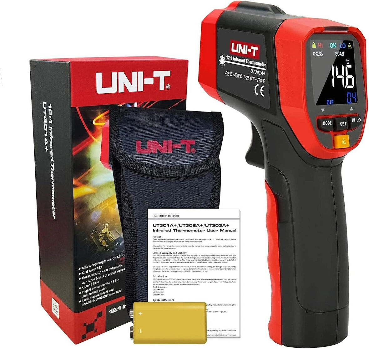 Unit Unı-t Ut301a+ Infrared Thermometer