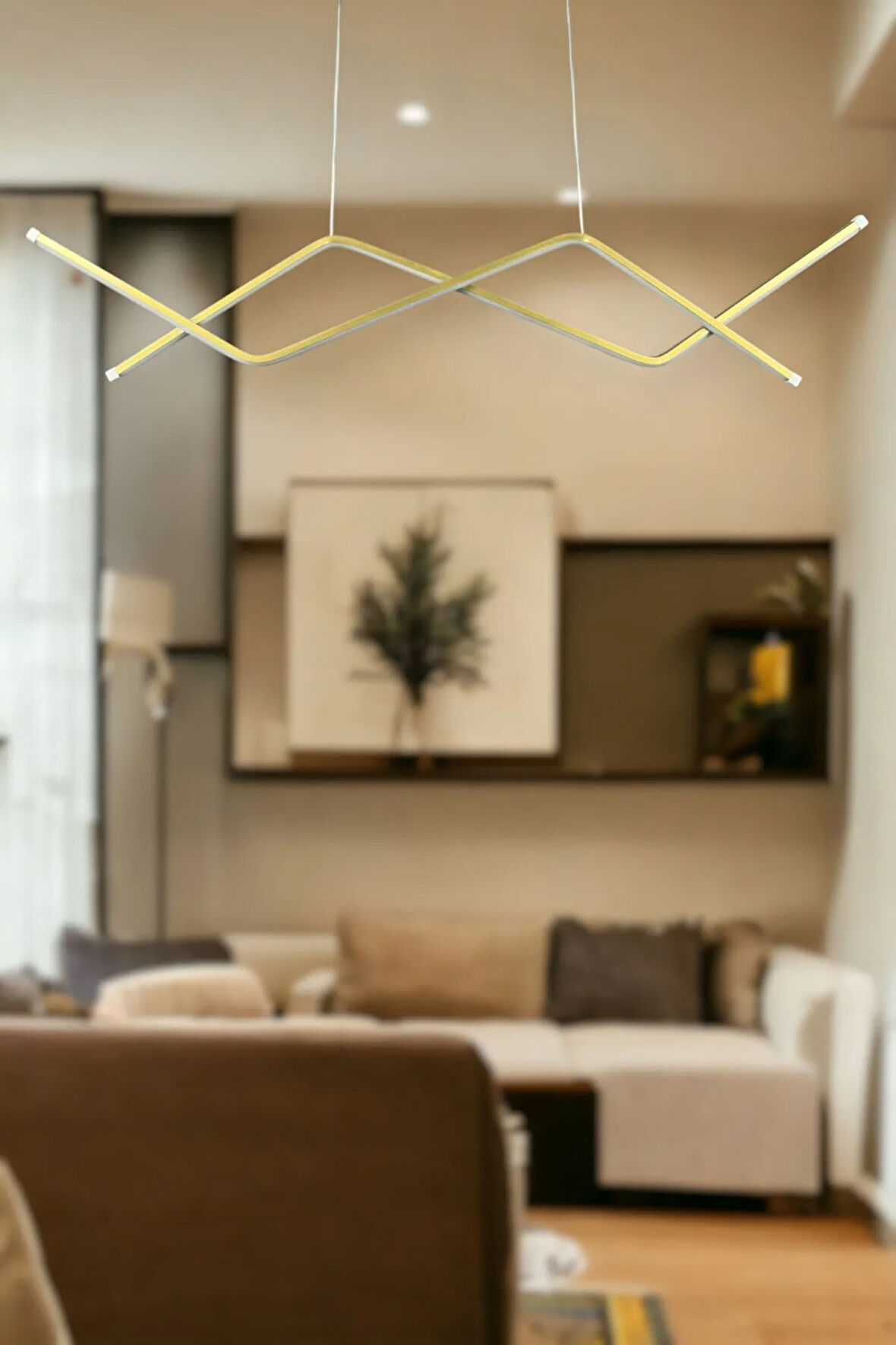 Utku Modern Tasarım Eskitme Renk Yemek Masası Üstü Mutfak Salon Beyaz Led 2 Li Avize