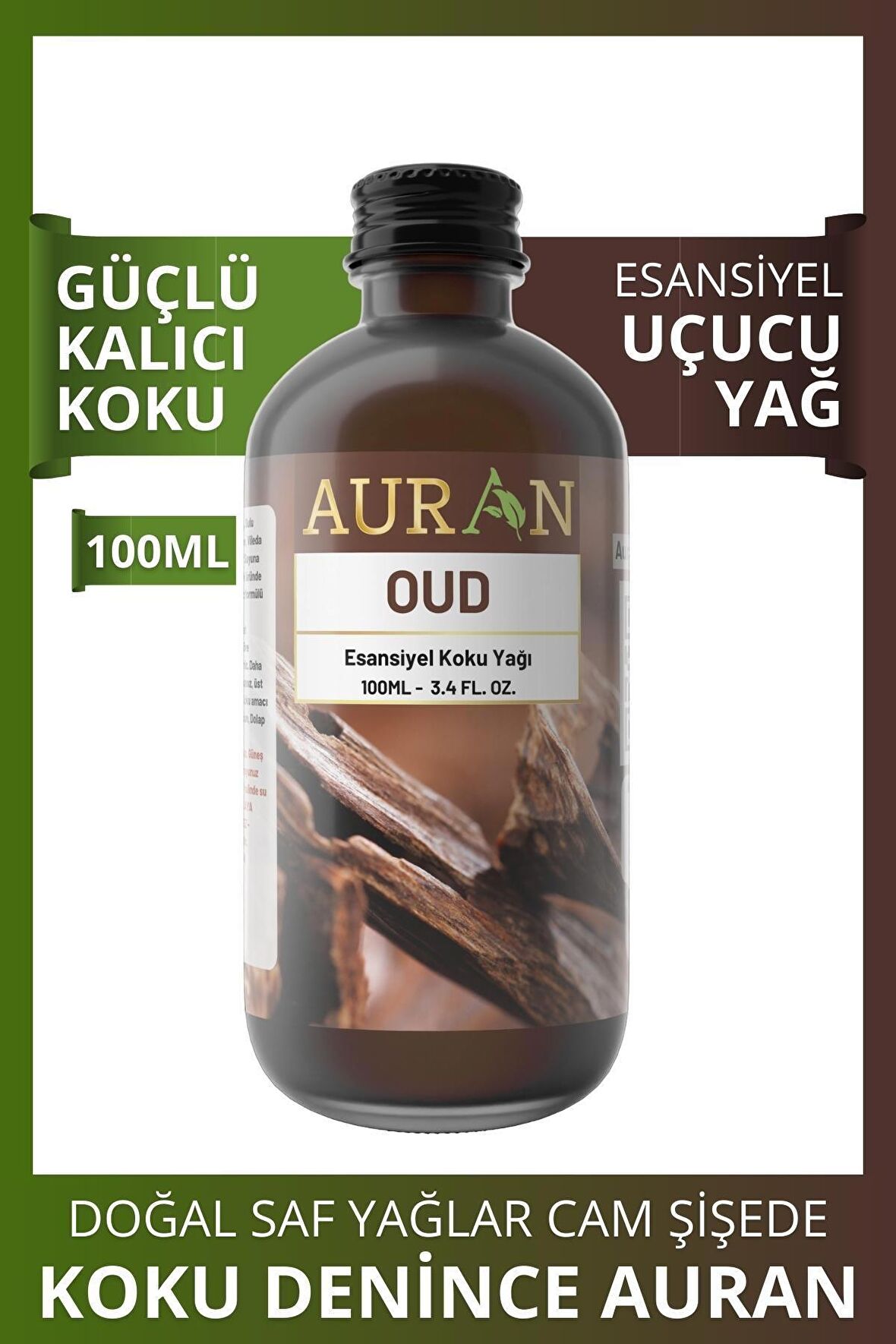 Oud Esansiyel Uçucu Koku Yağı Buhurdanlık Yağı Difüzör Esansı Hobi Esans Ortam Oda 100ml