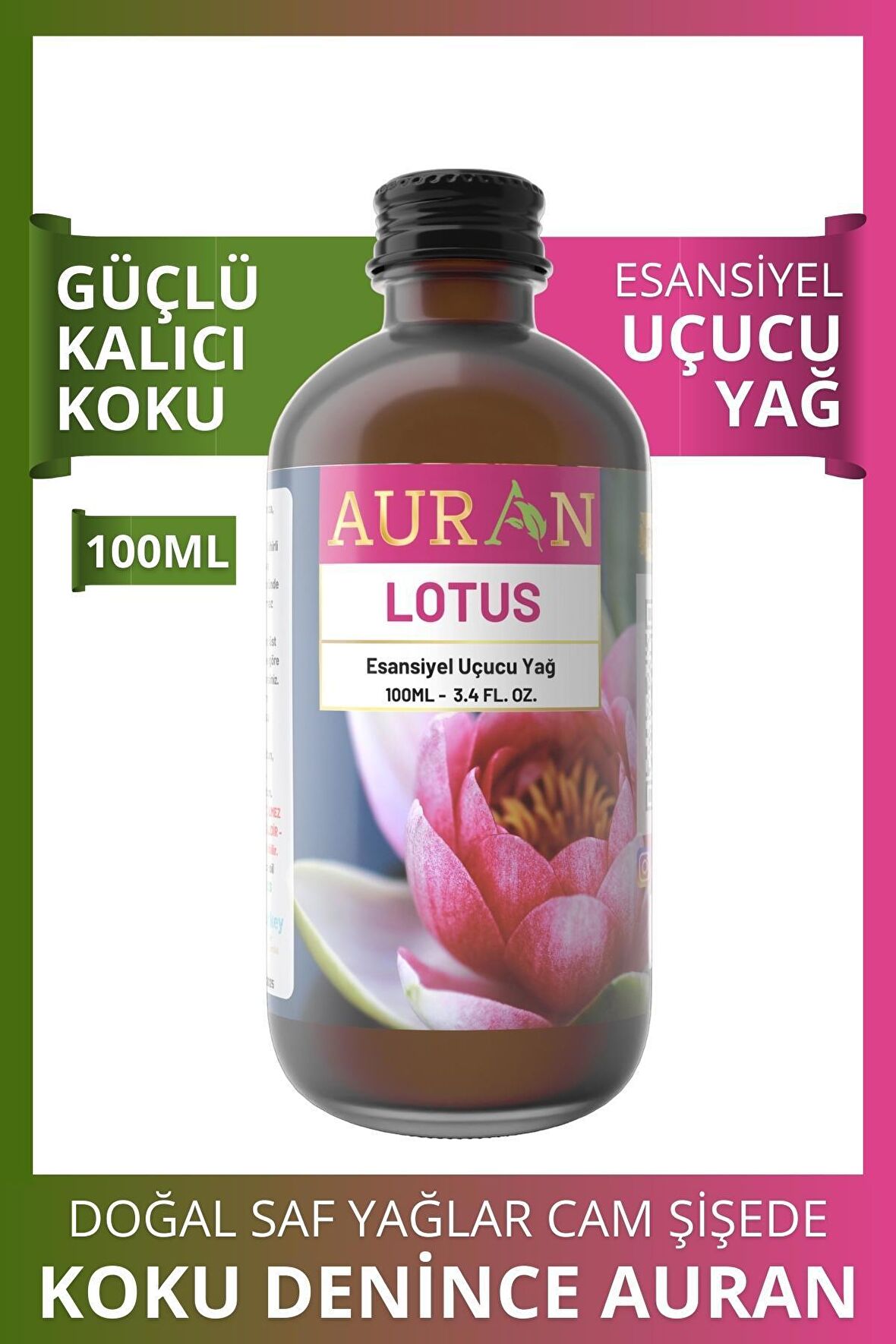 Lotus Esansiyel Uçucu Koku Yağı Buhurdanlık Yağı Difüzör Esansı Hobi Esans Ortam Oda Kokusu 100ml