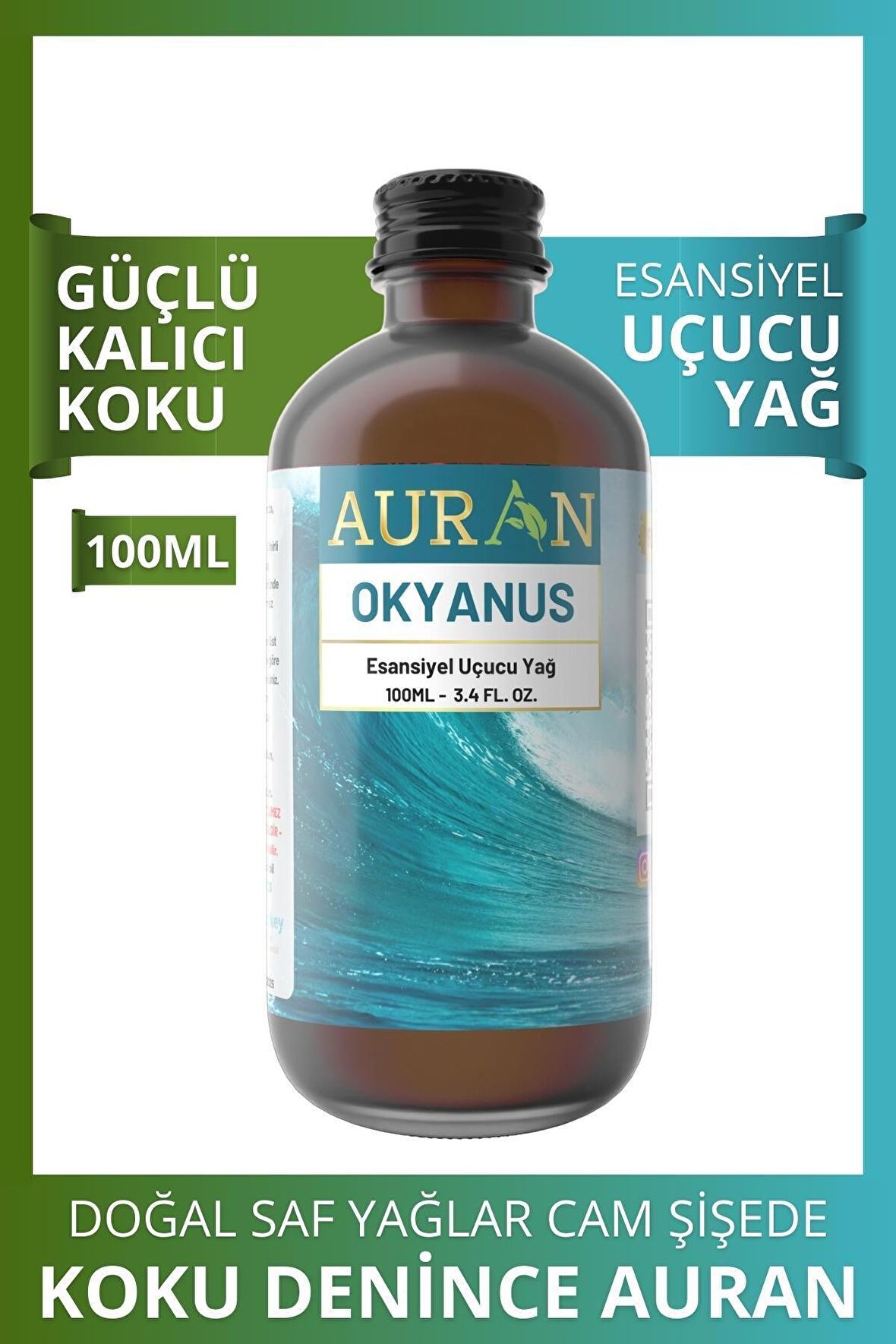 Okyanus Esansiyel Uçucu Koku Yağı Buhurdanlık Yağı Difüzör Esansı Hobi Esans Ortam Oda Kokusu 100ml