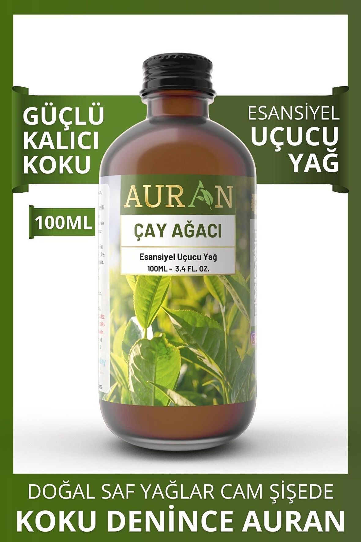 Çay Ağacı Esansiyel Uçucu Koku Yağı Buhurdanlık Yağı Difüzör Esansı Hobi Esans Ortam Oda 100ml