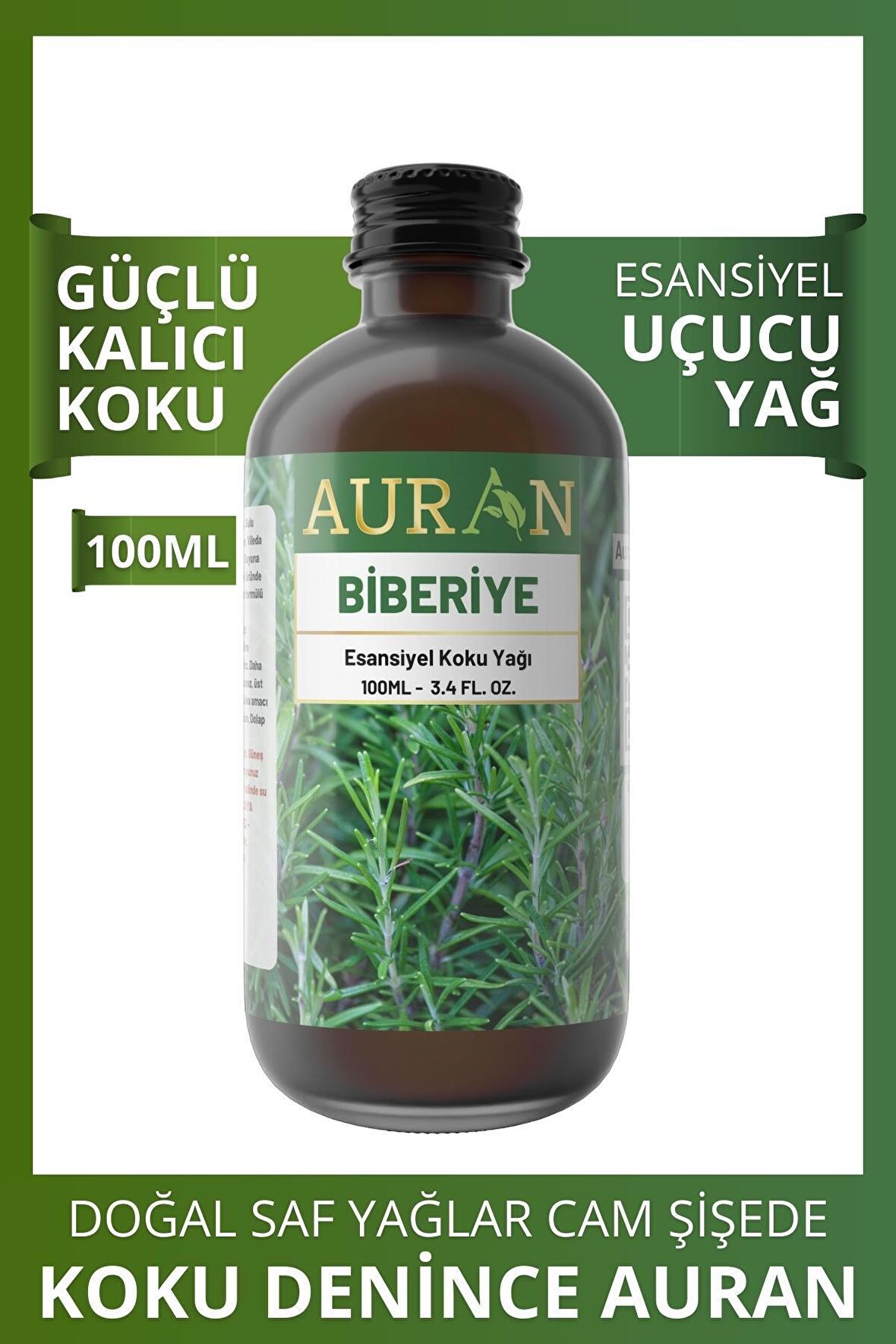 Biberiye Esansiyel Uçucu Koku Yağı Buhurdanlık Yağı Difüzör Esansı Hobi Esans Ortam Oda 100ml