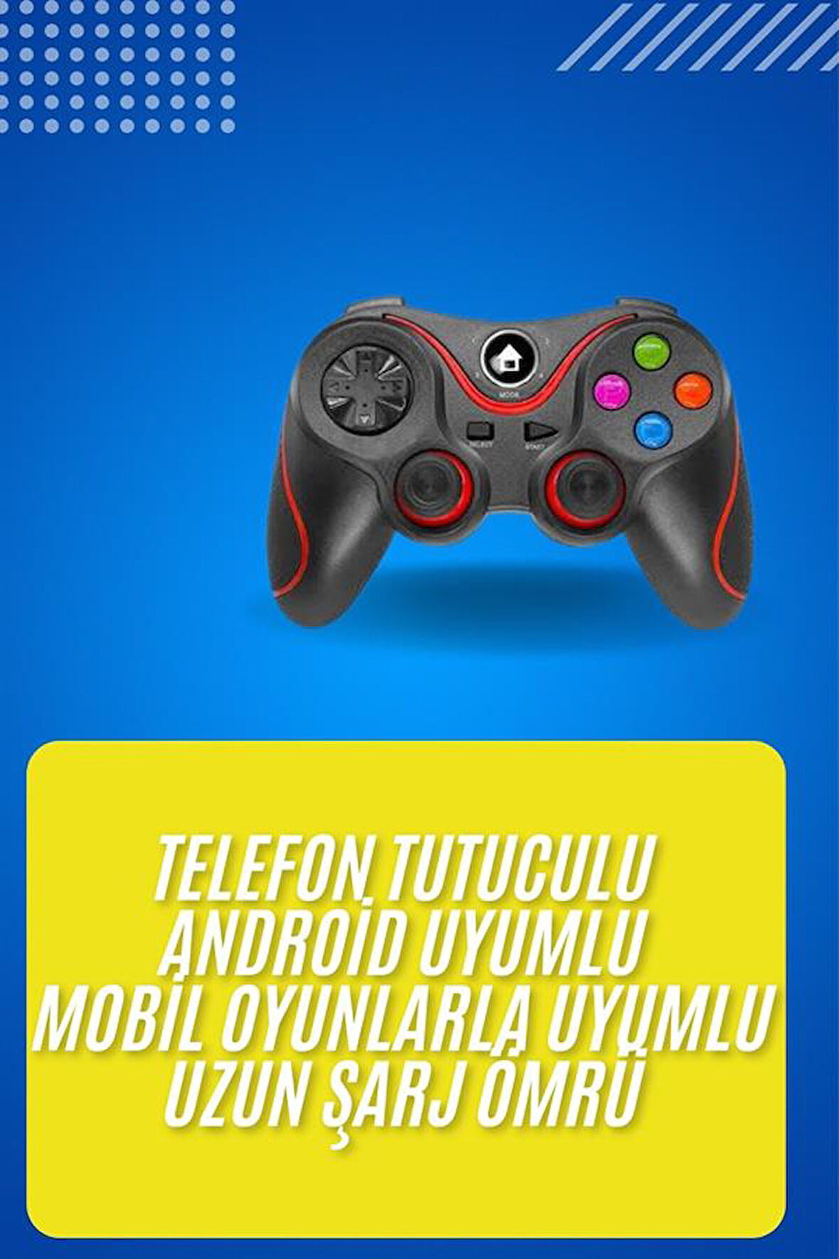 Kablosuz Oyun Kolu Bluetooth Joystick Gamepad Android Uyumlu