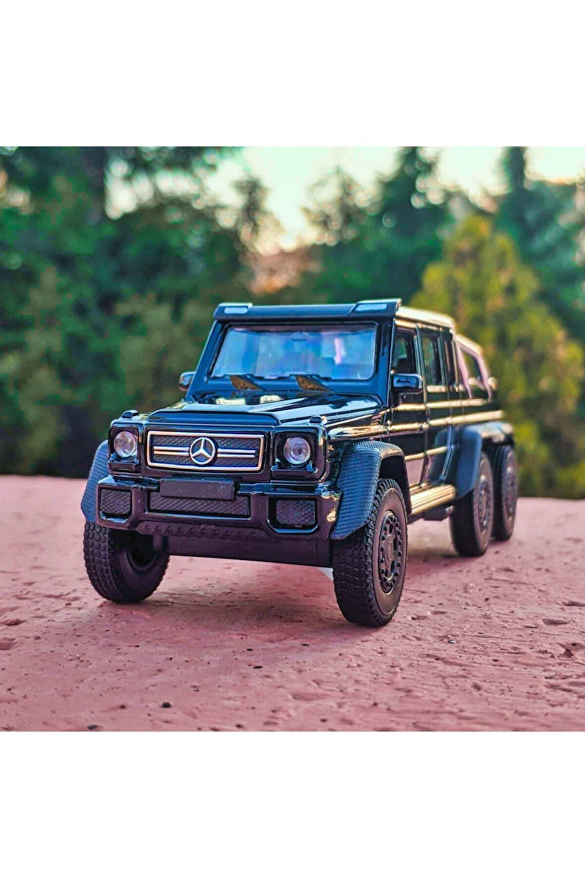 G63 Amg 6x6 Koleksiyon Metal Araba 12cm Lüks Arazi Araba Siyah