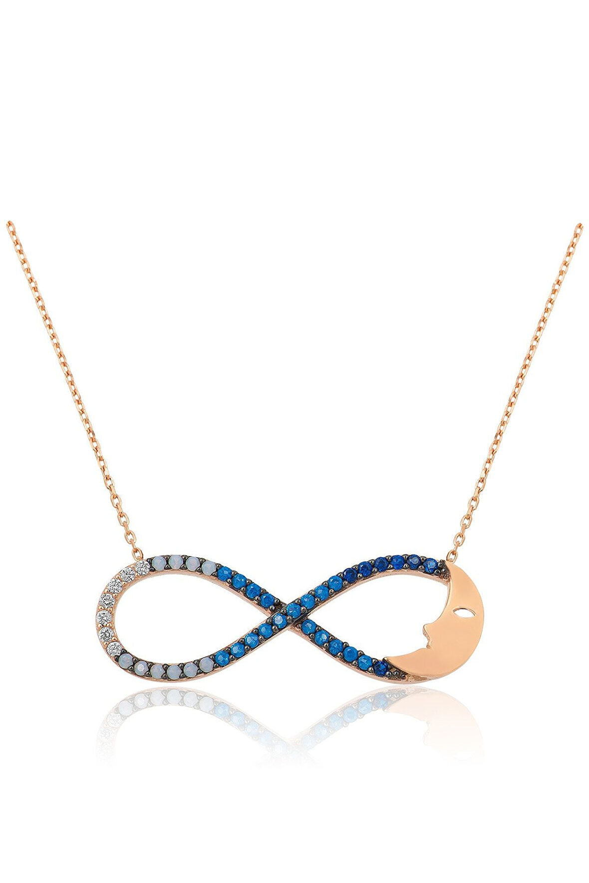 Nano Taşlı Sonsuzluk Ay Kolye UVPS100002