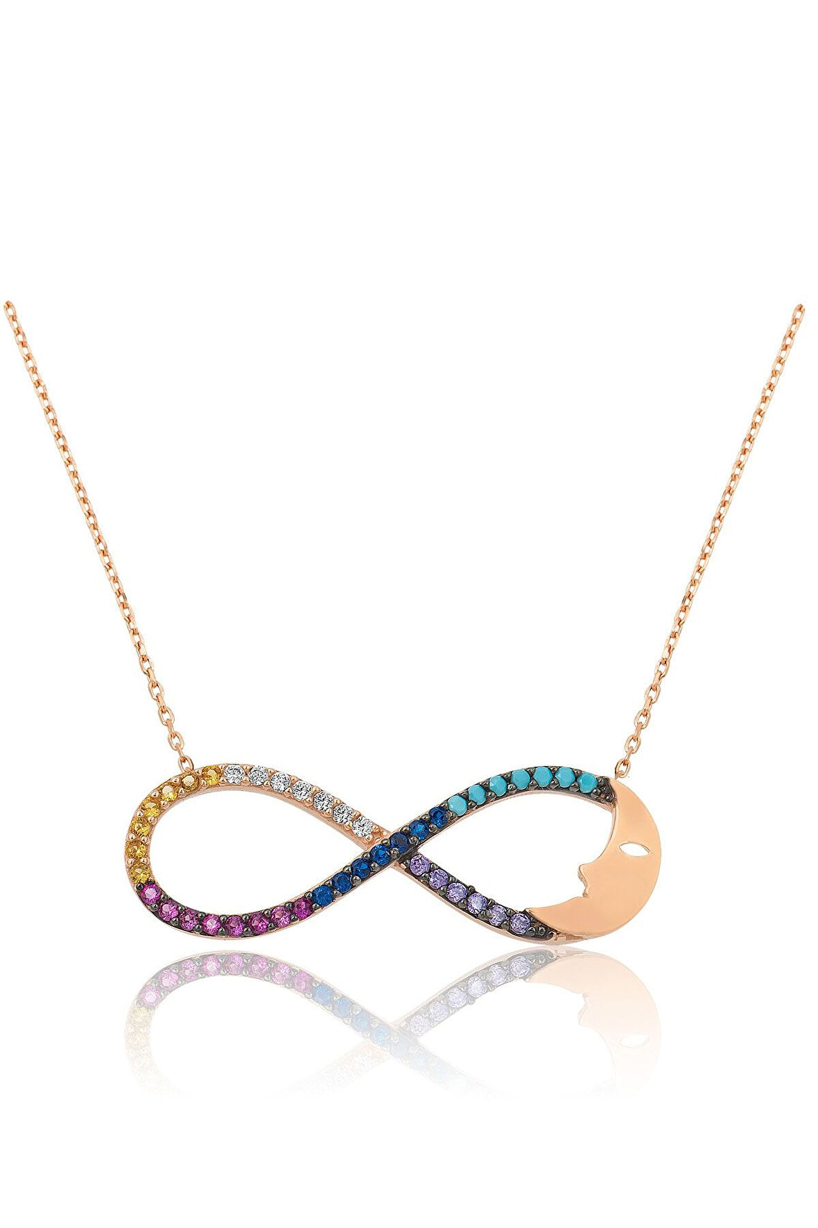 Nano Taşlı Sonsuzluk Ay Kolye UVPS100003