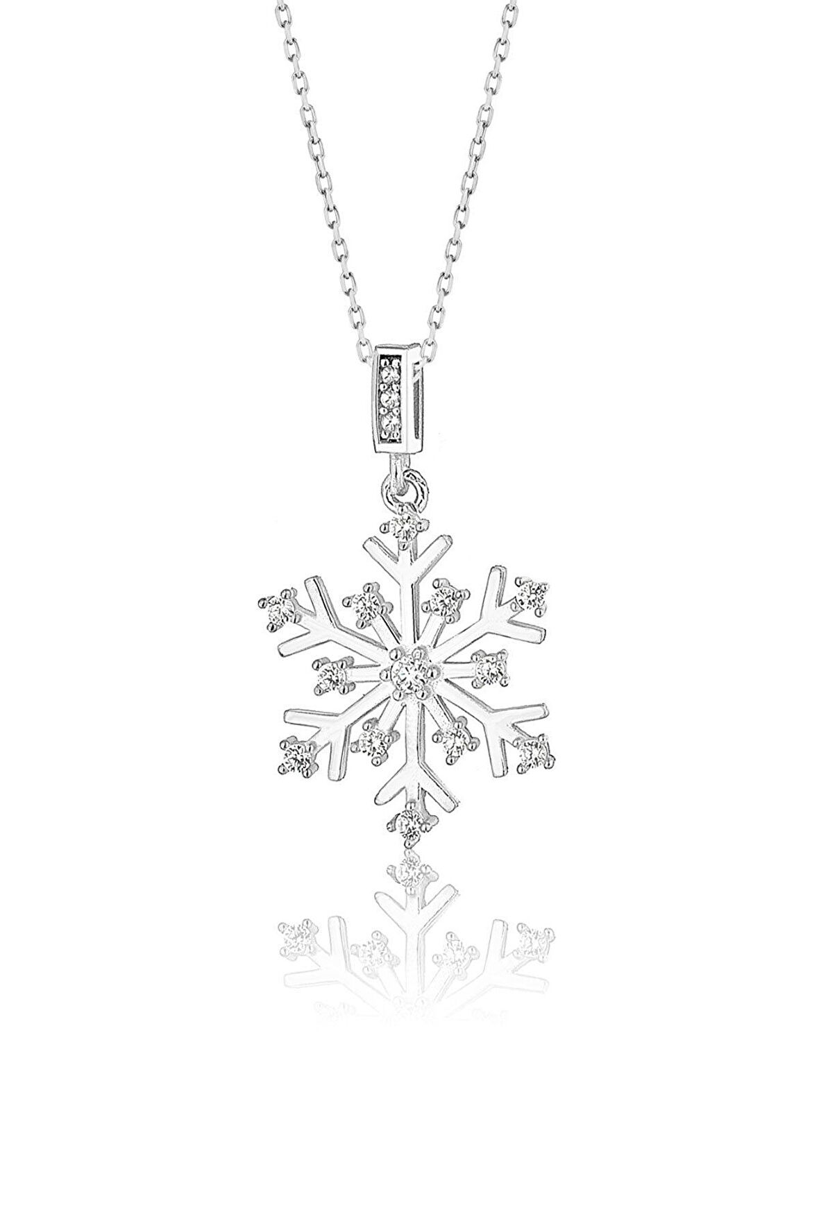 925 Ayar Gümüş Kar Tanesi Kolye