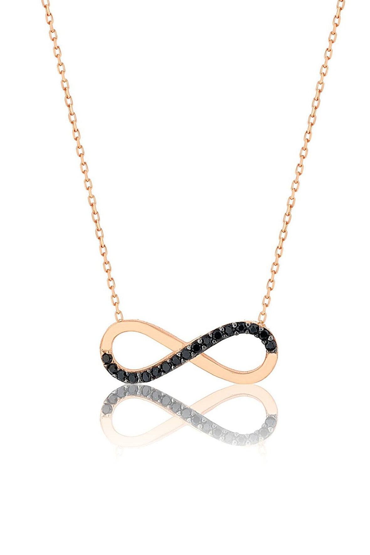 925 Ayar Taşlı Gümüş Sonsuzluk Kolye