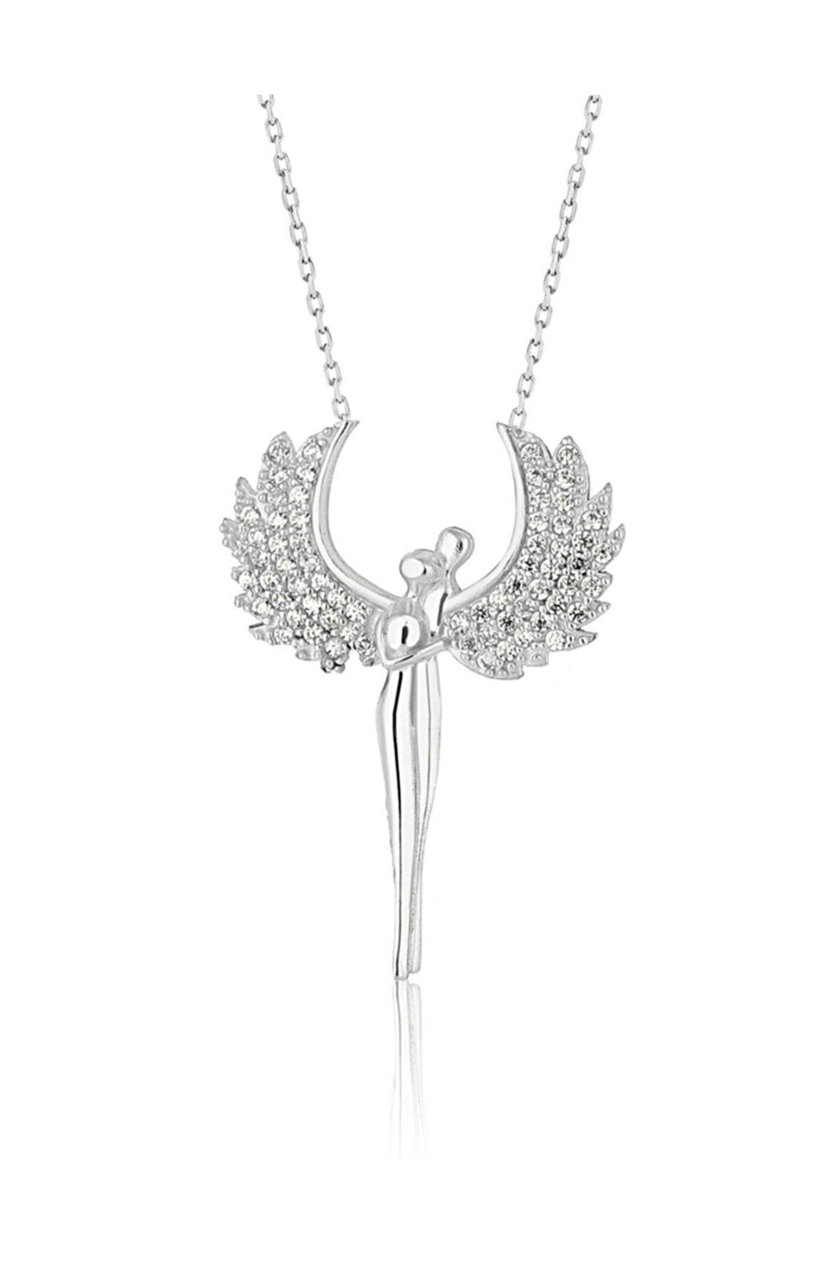 925 Ayar Gümüş Melek Kolye