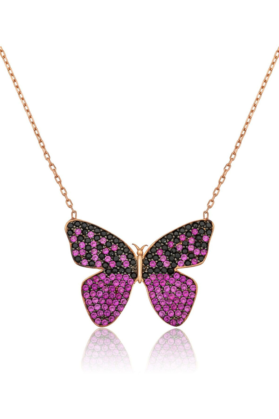 925 Ayar Gümüş Kelebek Kolye