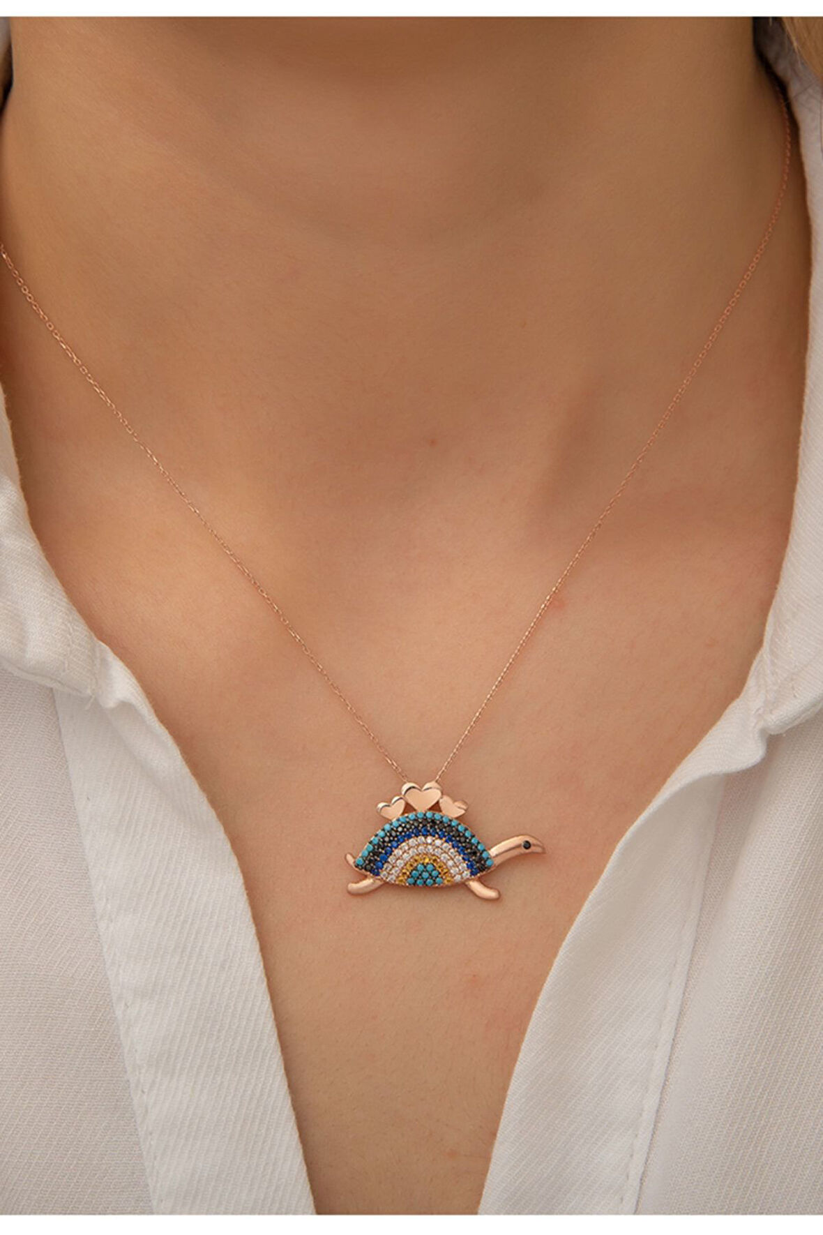 925 Ayar Gümüş Kaplumbağa Kolye