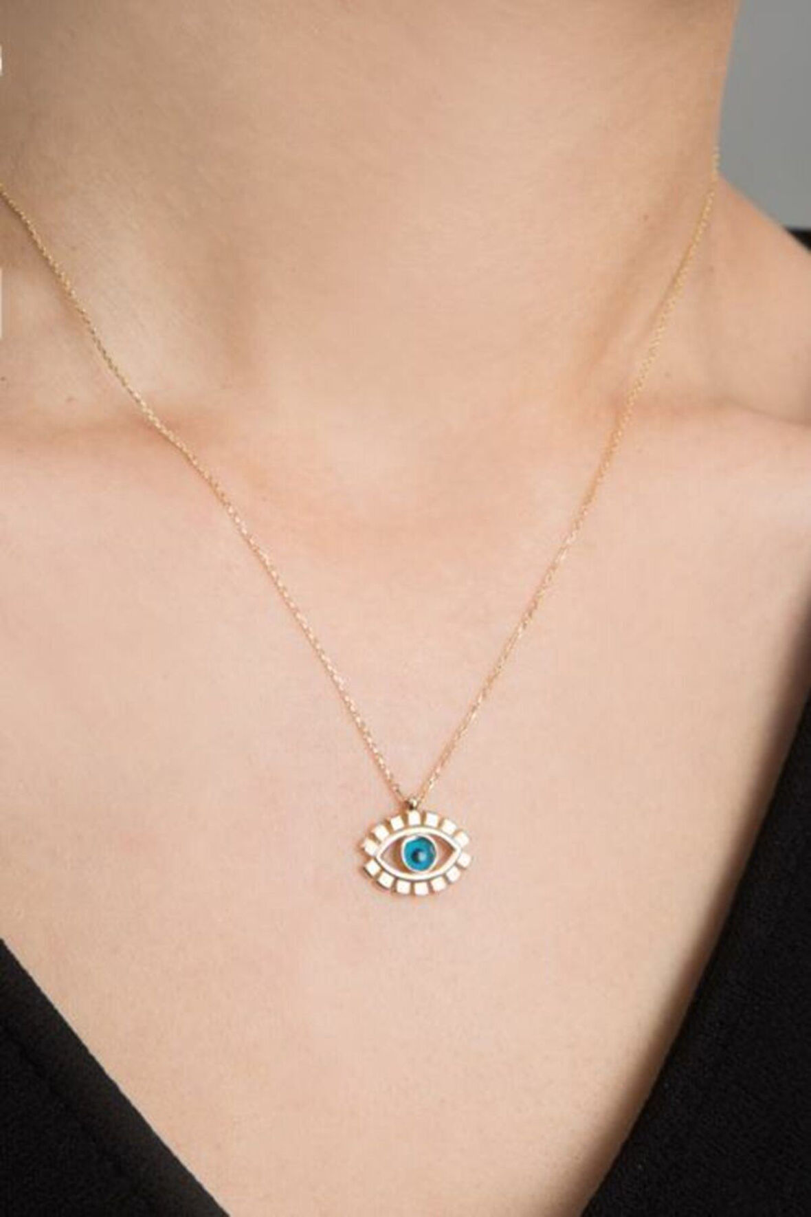 925 Ayar Gümüş Nazar Göz Kolye