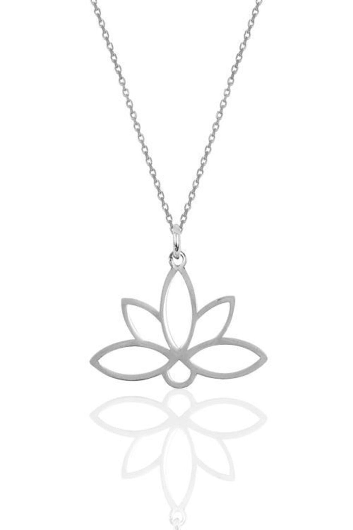 925 Ayar Gümüş Lotus Çiçeği Kolye