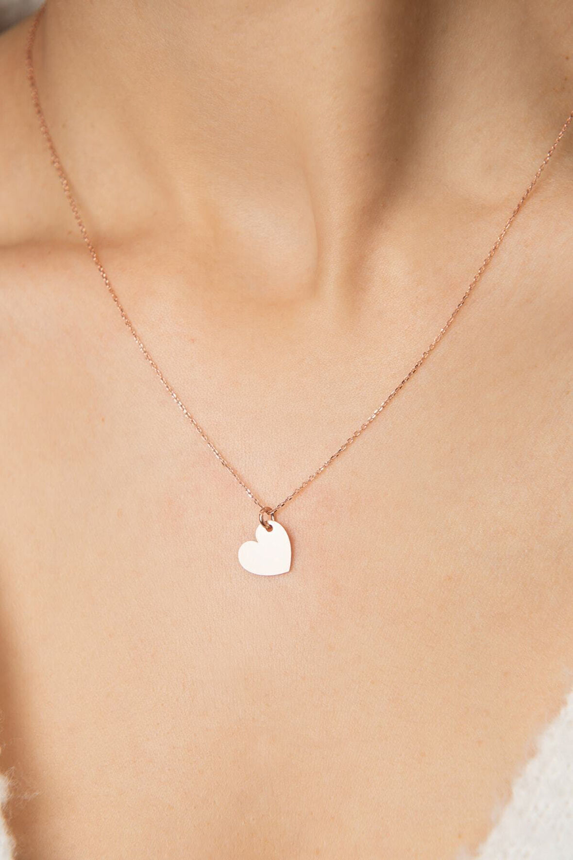 Kadın Kalp Model 925 Ayar Gümüş Kolye