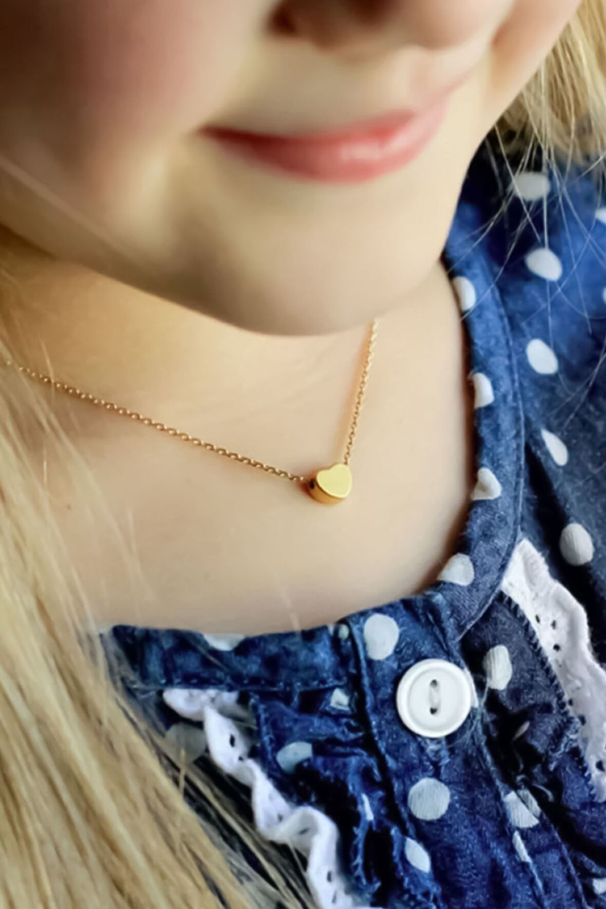 925 Ayar Gümüş Gold Kaplama 3d Kalp Kolye