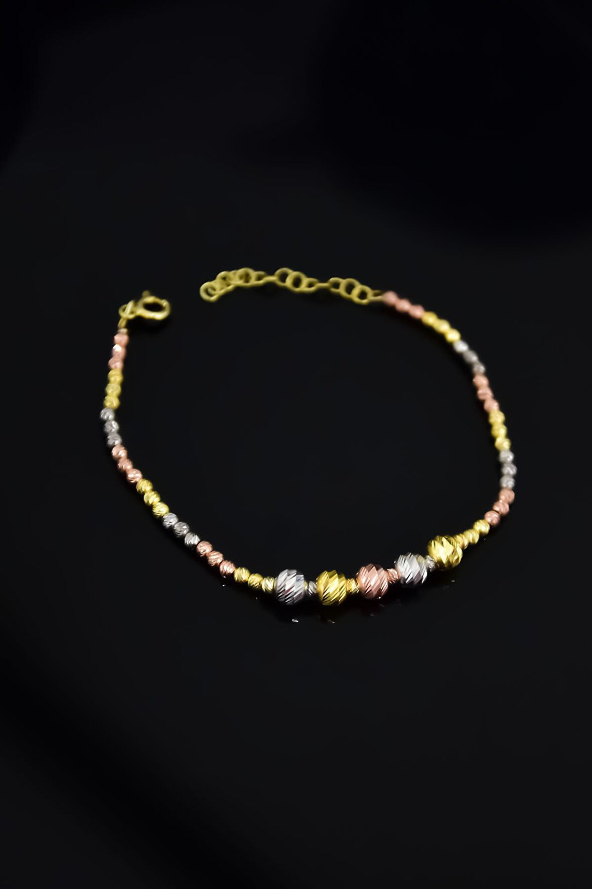 925 Ayar Gümüş Üç Renkli Iki Boyutlu Dorika Toplu Bileklik