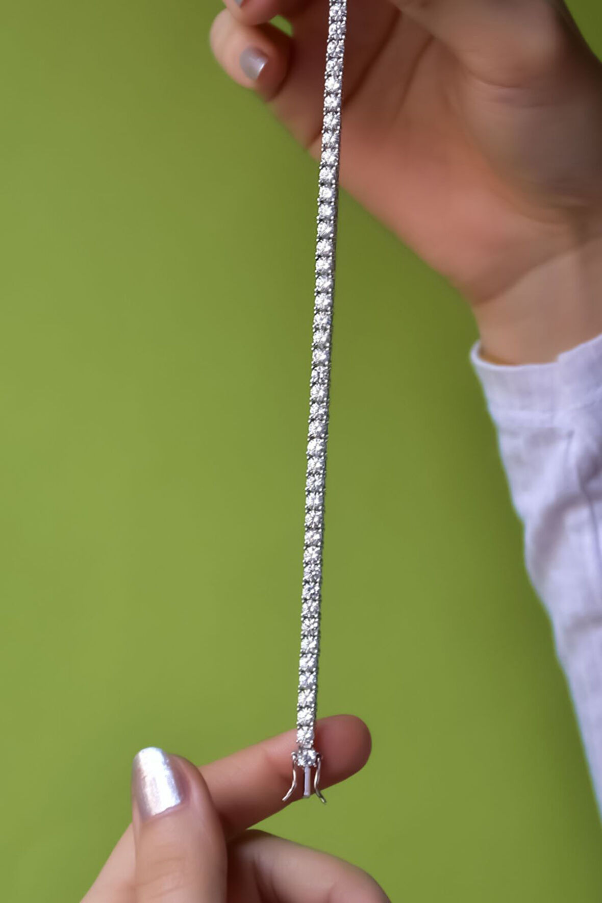 925 Ayar Gümüş Rodyum Kaplama Su Yolu Bileklik