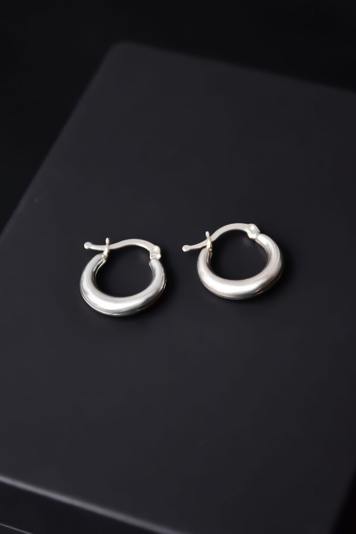 925 Ayar Gümüş Rodyum Kaplama Halka Küpe