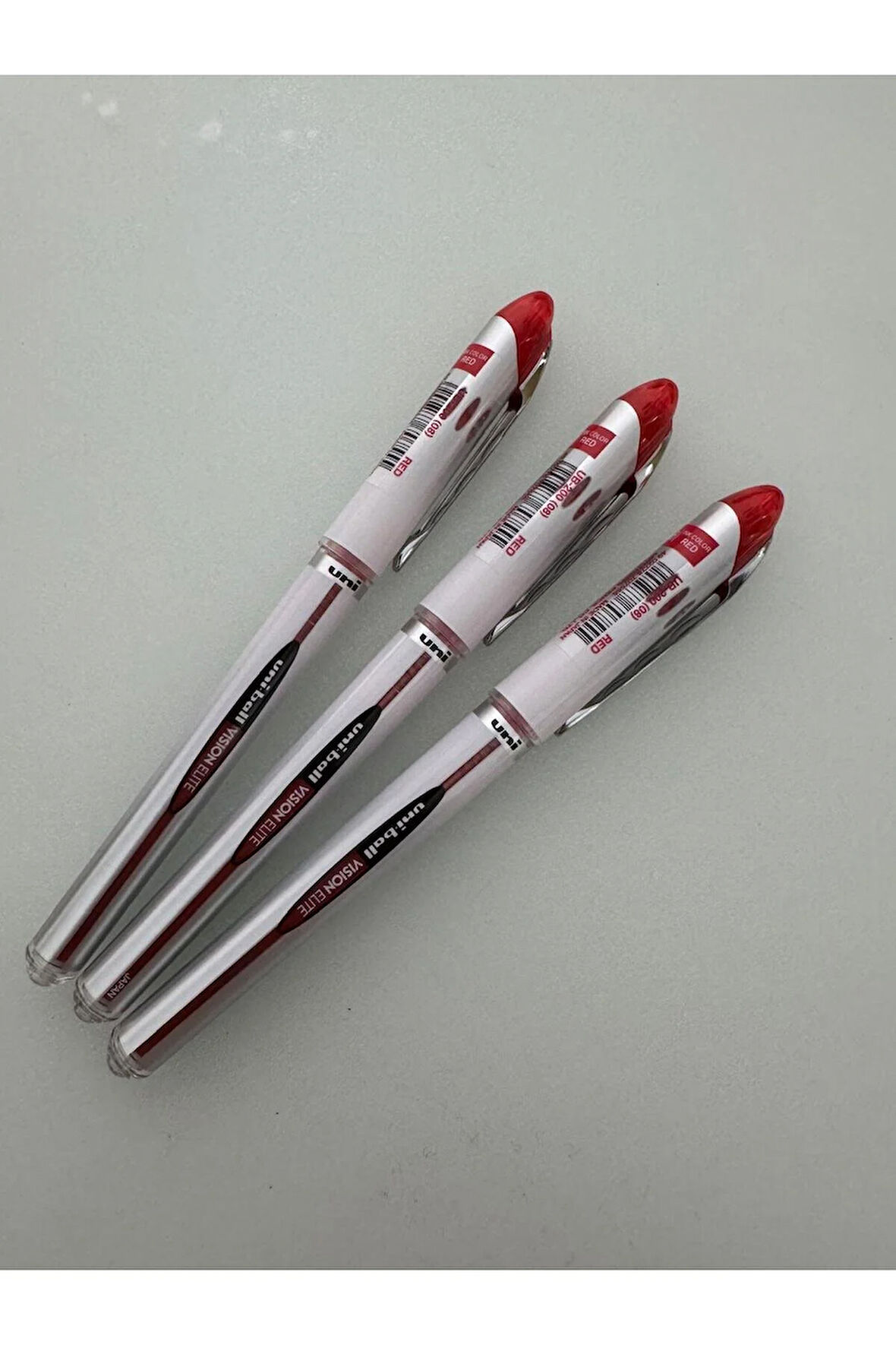 Uni-Ball Roller Kalem Vision Elite Bilye Uç 0.8 MM KIRMIZI (3 ADET)