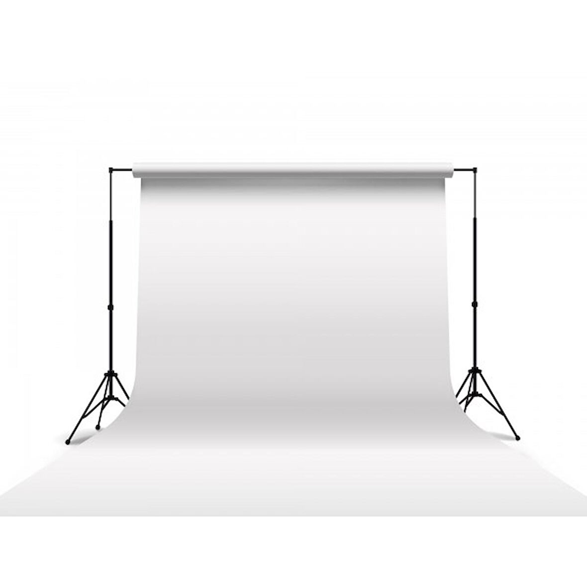 Gdx Seyyar Kağıt Sonsuz Stüdyo Fon Perde (White/Beyaz) 2.70x11 Metre