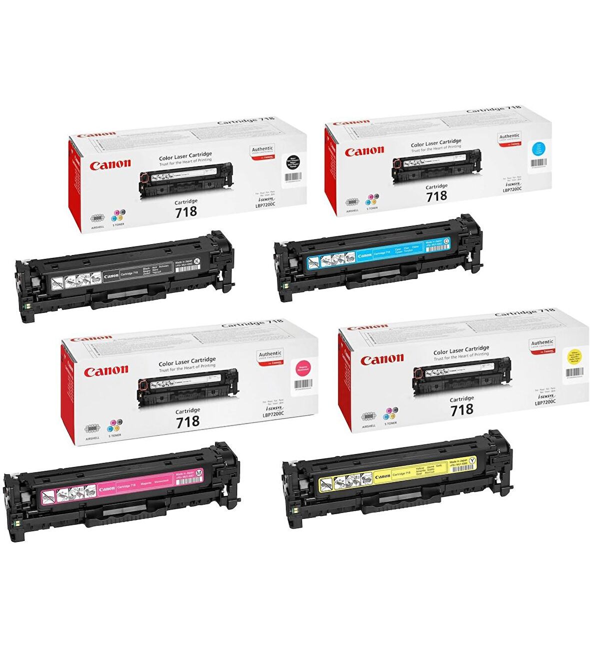 Canon İ-Sensys MF-8550Cdn / CRG-718 Orjinal Toner Seti