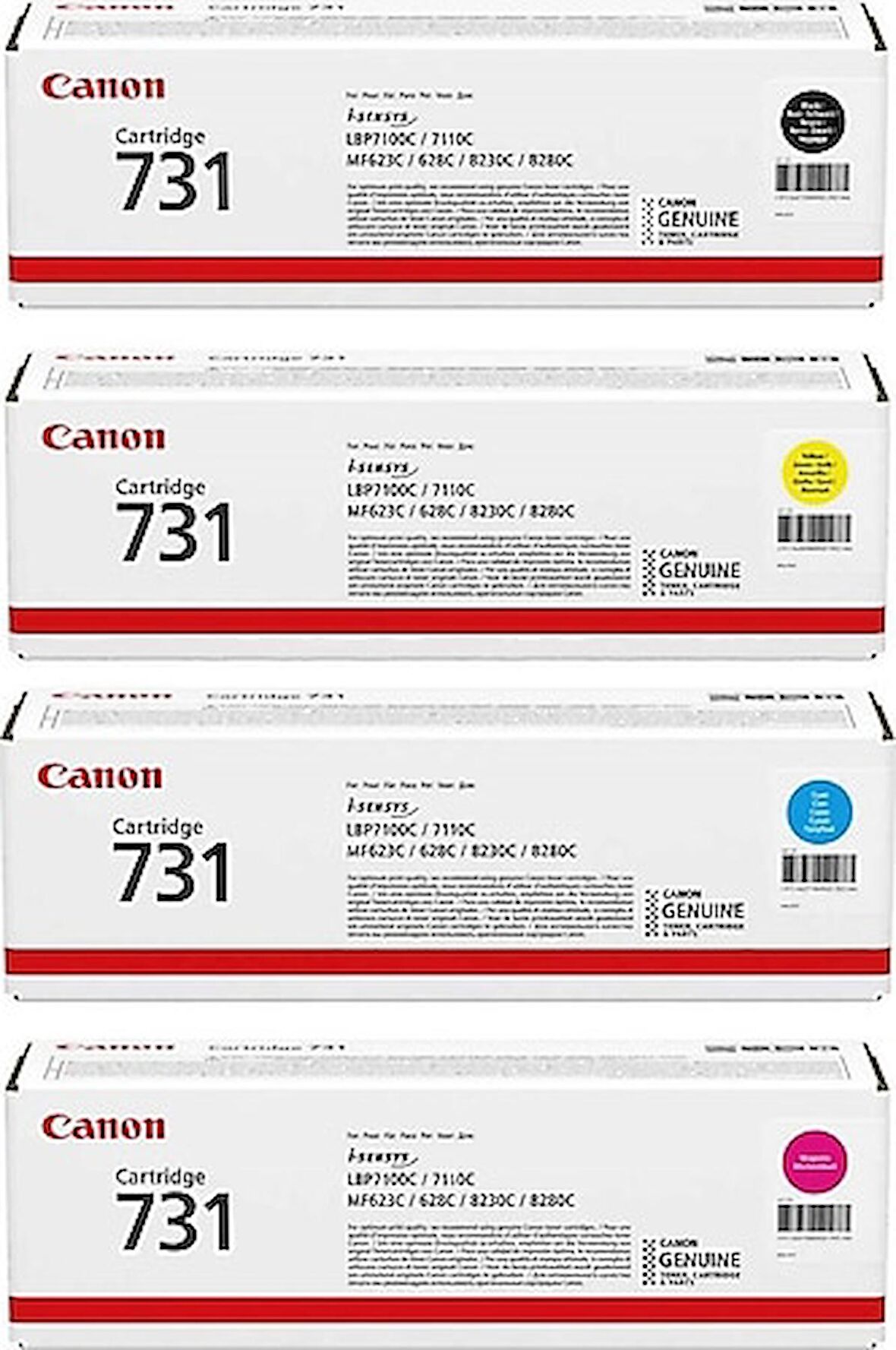 Canon İ-Sensys MF-623cn / CRG-731 Orjinal Toner Seti