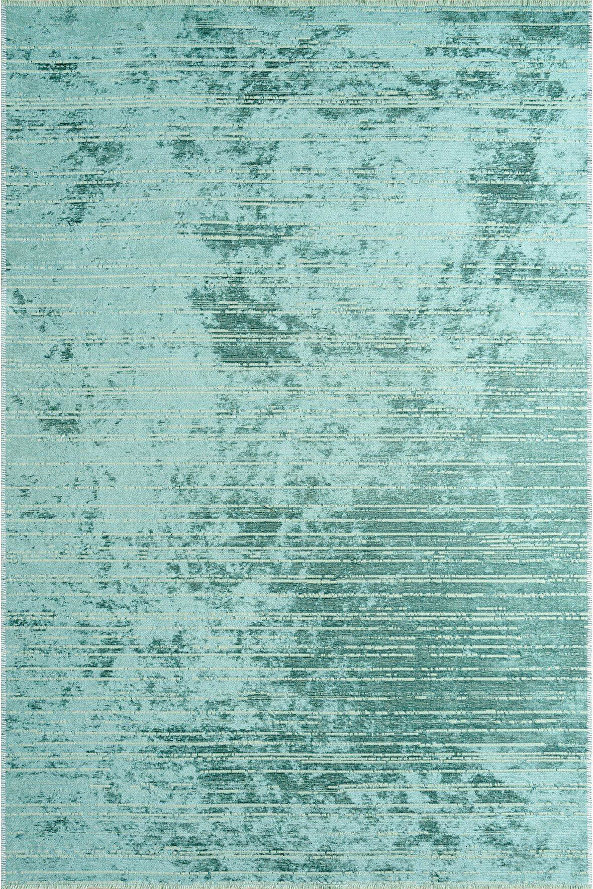 Pierre Cardin Azur UZ03C Su Yeşili Pamuk Akrilik Yumuşak Dokulu Modern Kilim Halı