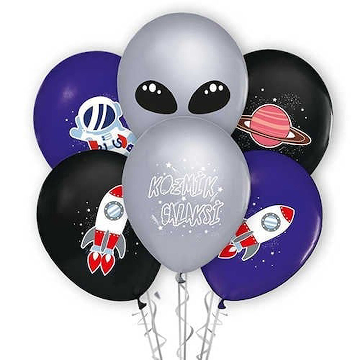 UZAY BASKILI BALON 10 ADET