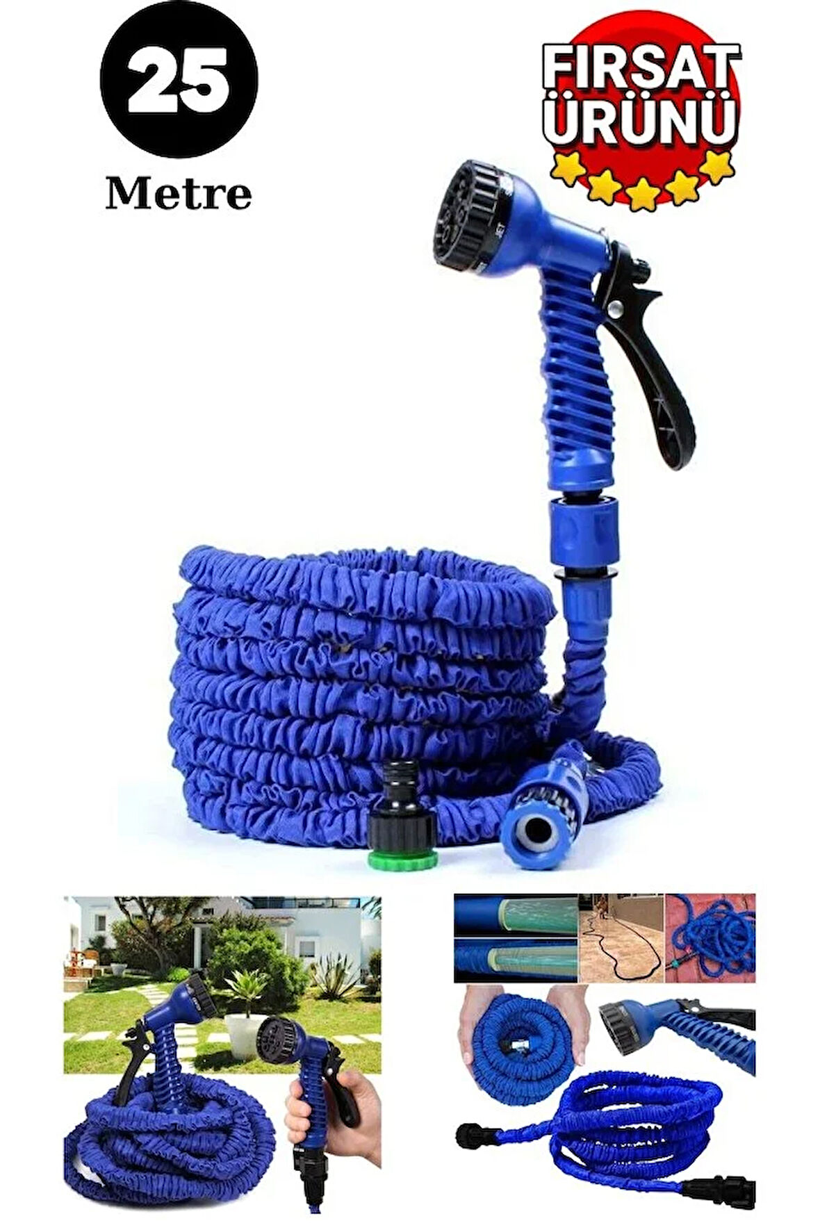 Fırsat Ürün Uzayan Bahçe Sulama-Araç Yıkama-İlaçlama Hortumu